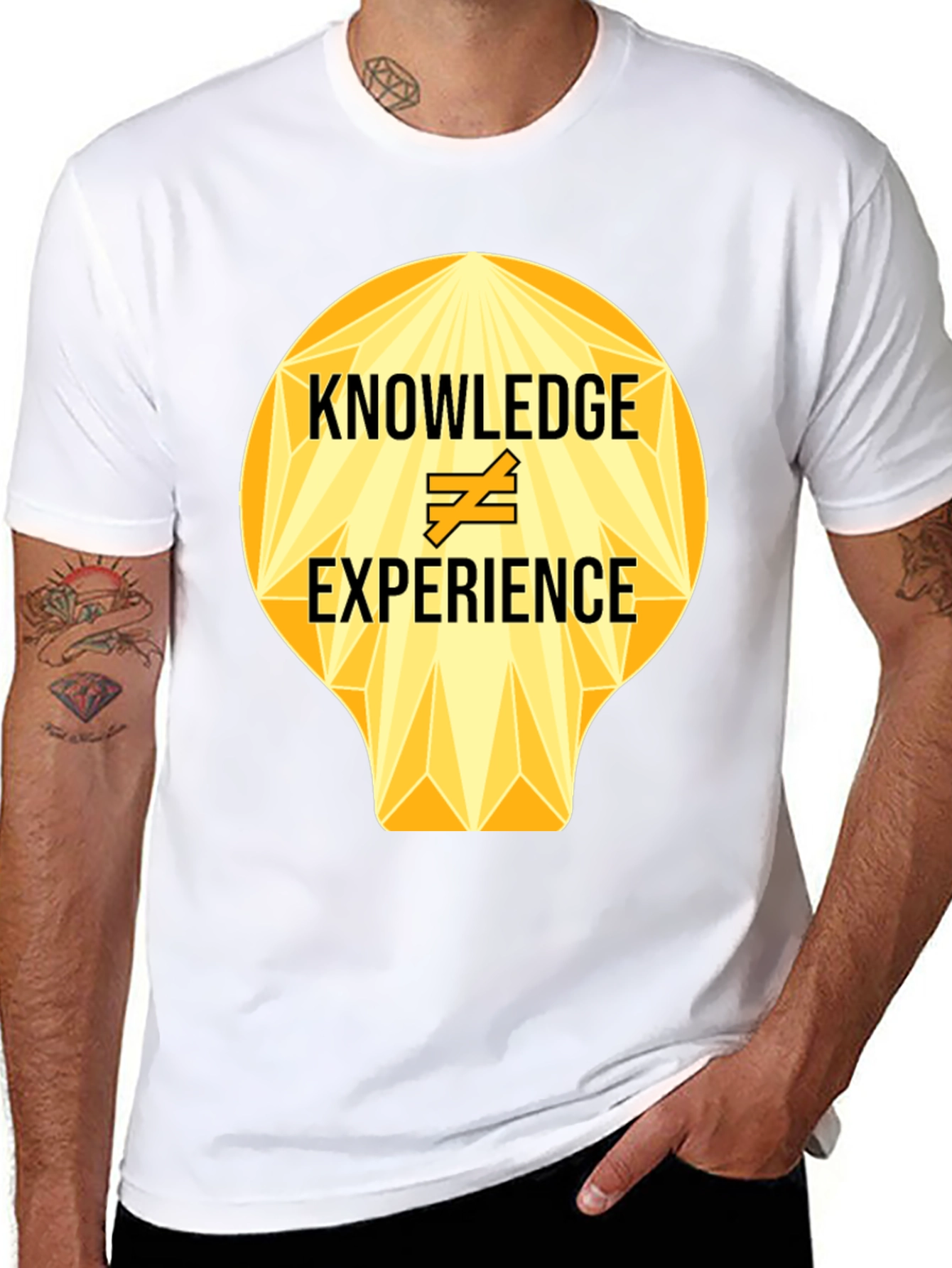 Knowledge vs Experience Graphic Tee - Black