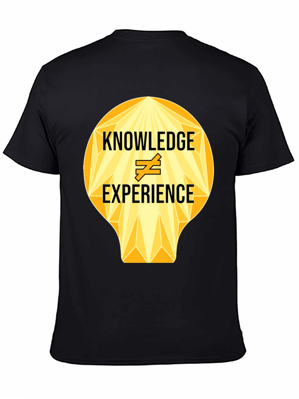 Knowledge vs Experience Graphic Tee - Black
