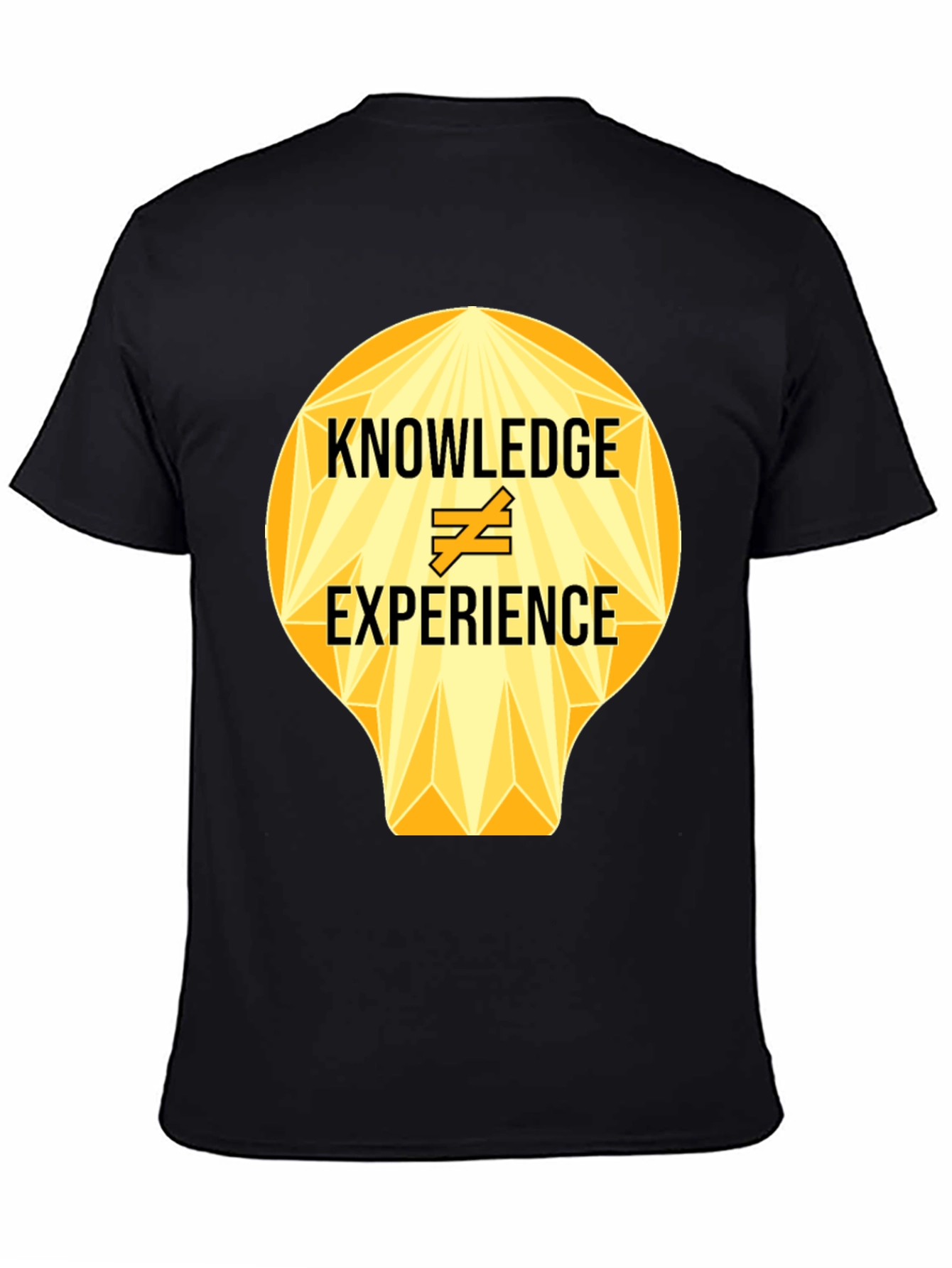 Knowledge vs Experience Graphic Tee - Black