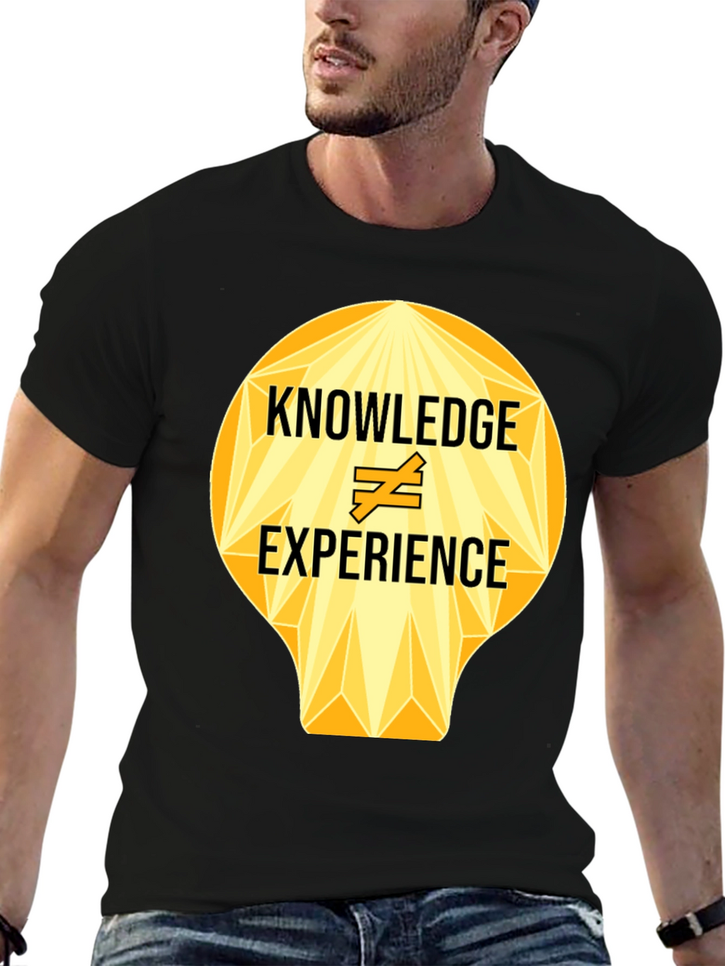 Knowledge vs Experience Graphic Tee - Black