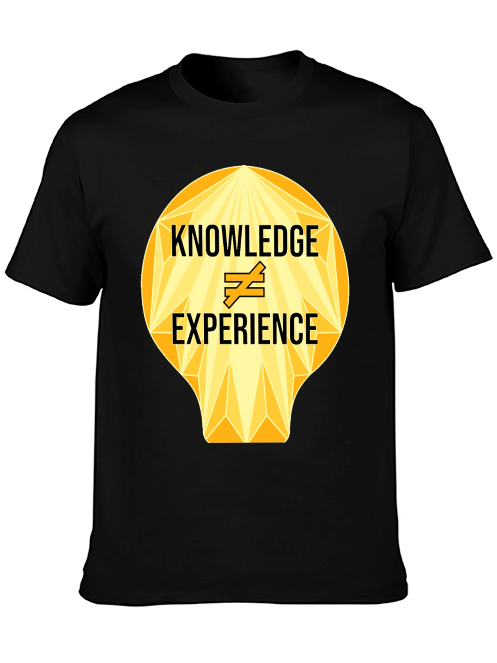 Knowledge vs Experience Graphic Tee - Black