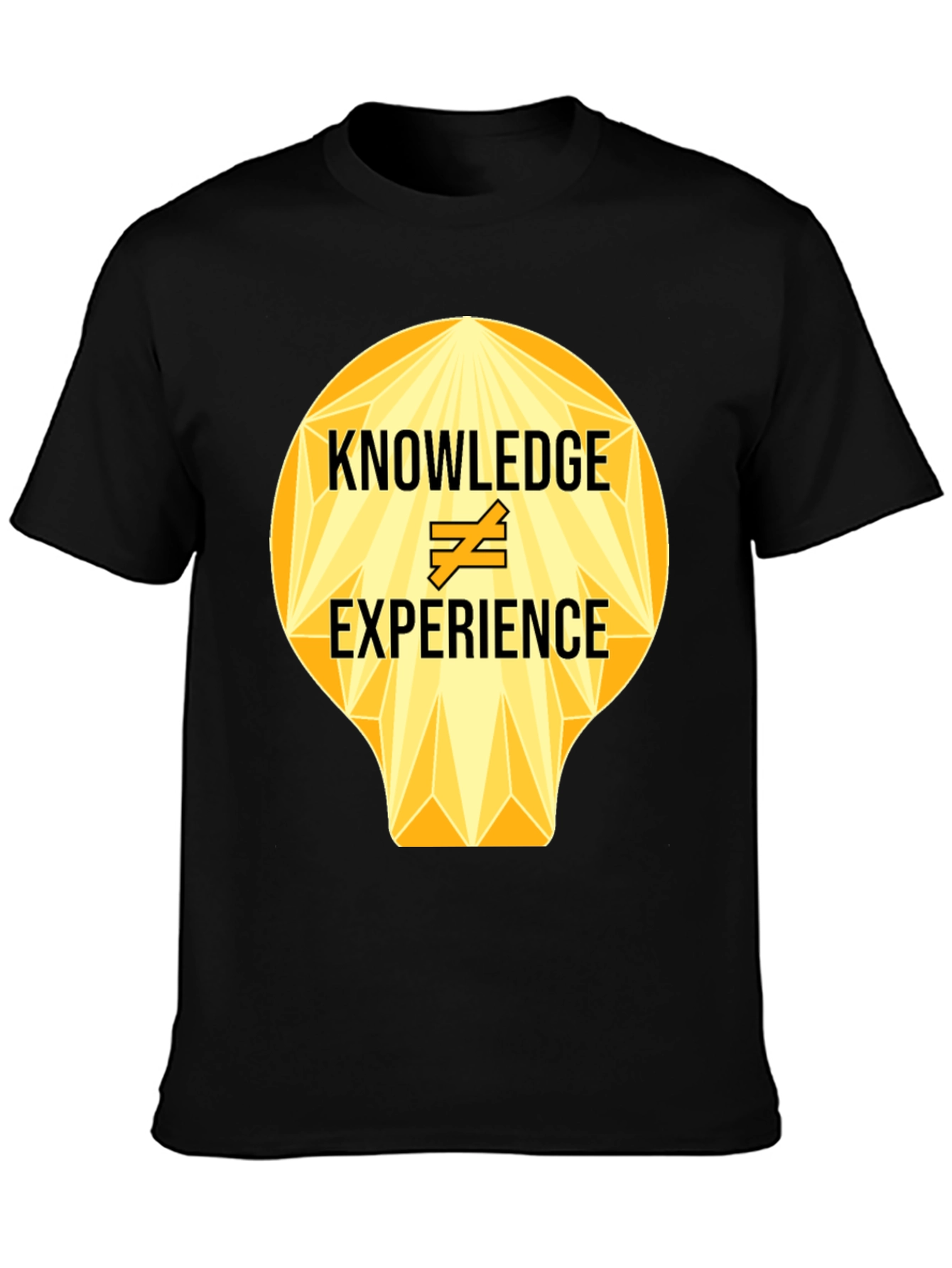 Knowledge vs Experience Graphic Tee - Black