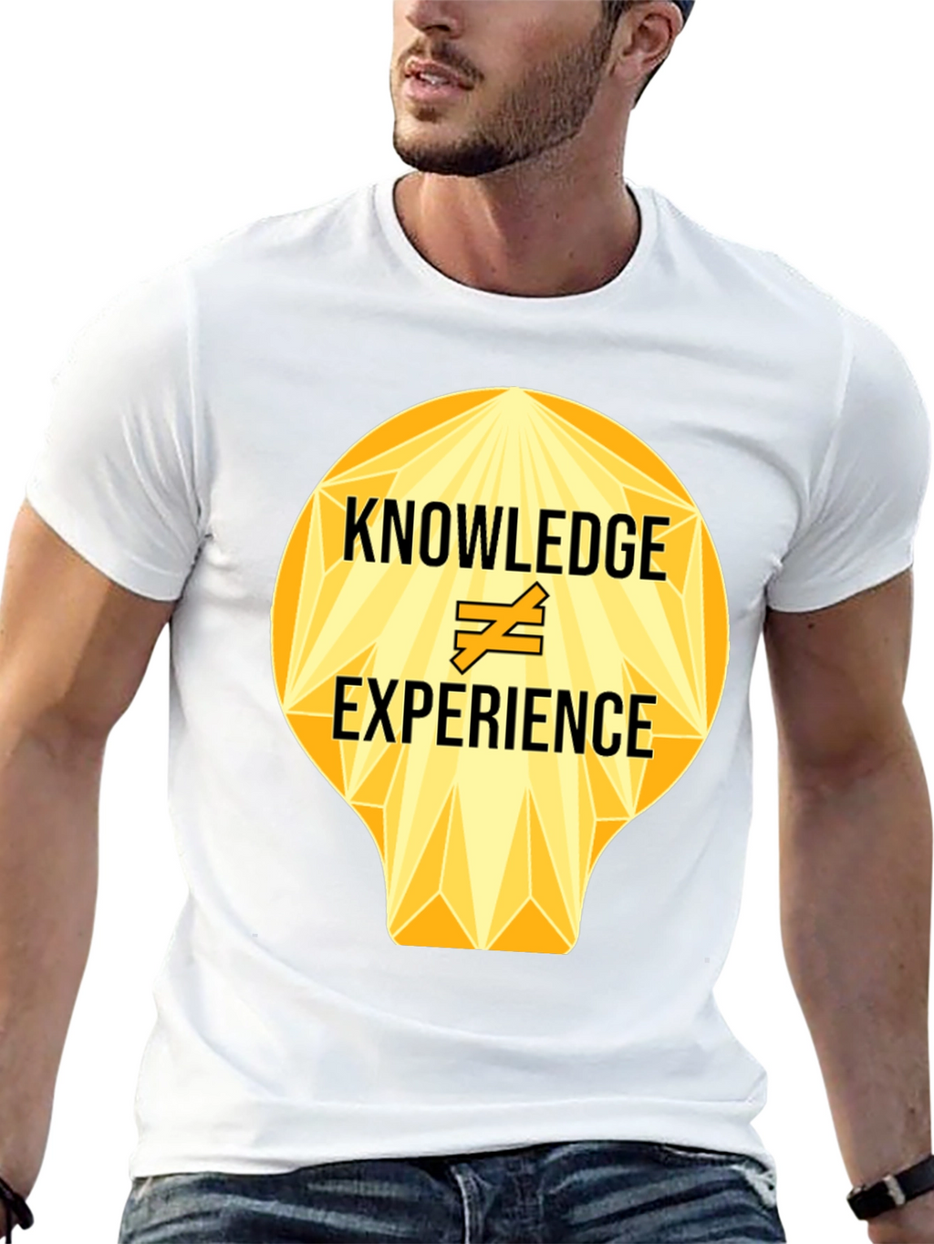 Knowledge vs Experience Graphic Tee - Black