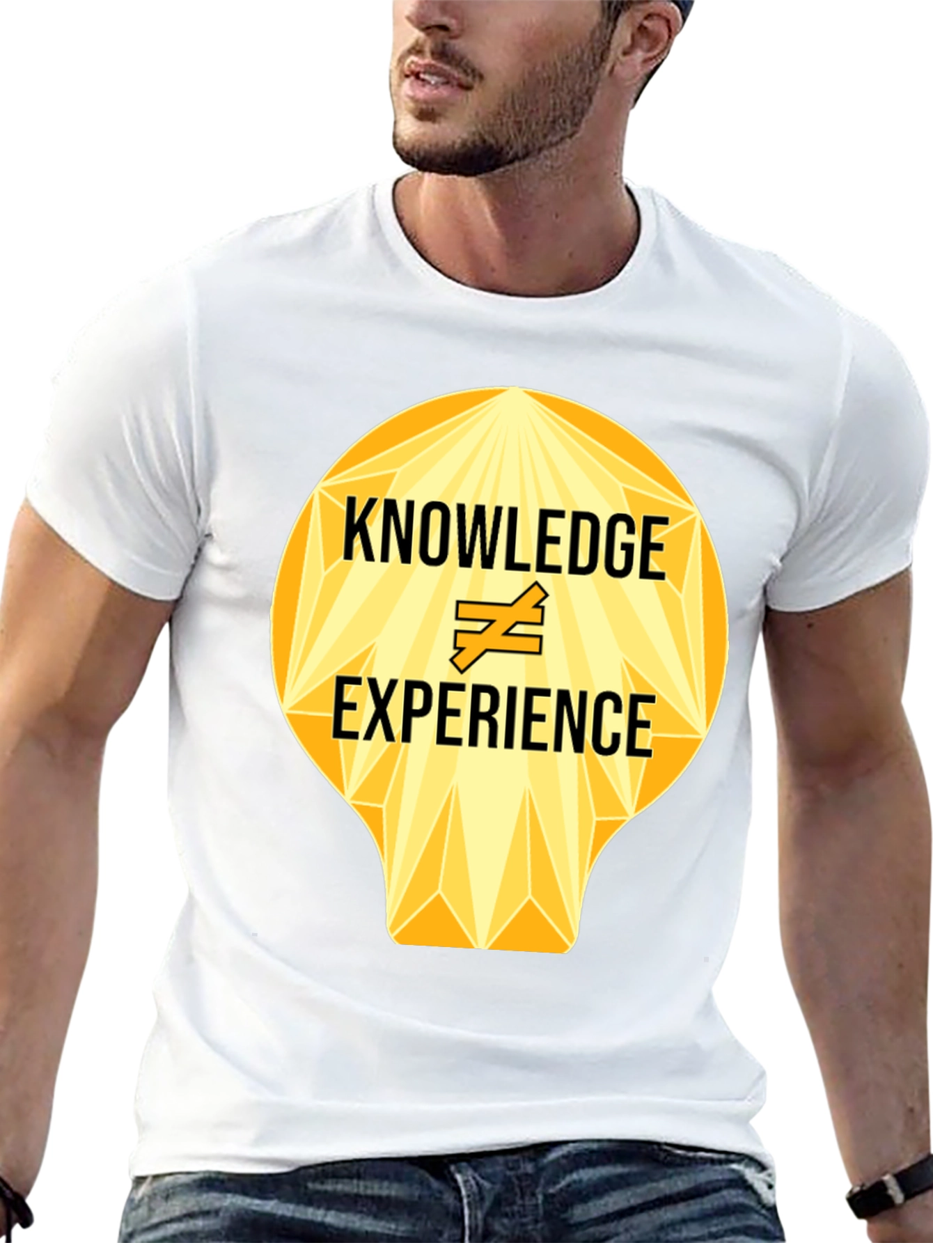 Knowledge vs Experience Graphic Tee - Black