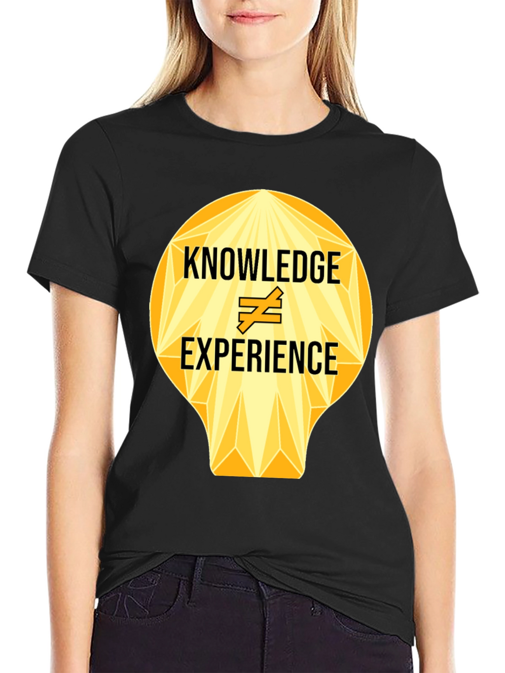 Knowledge vs Experience Graphic Tee - Black