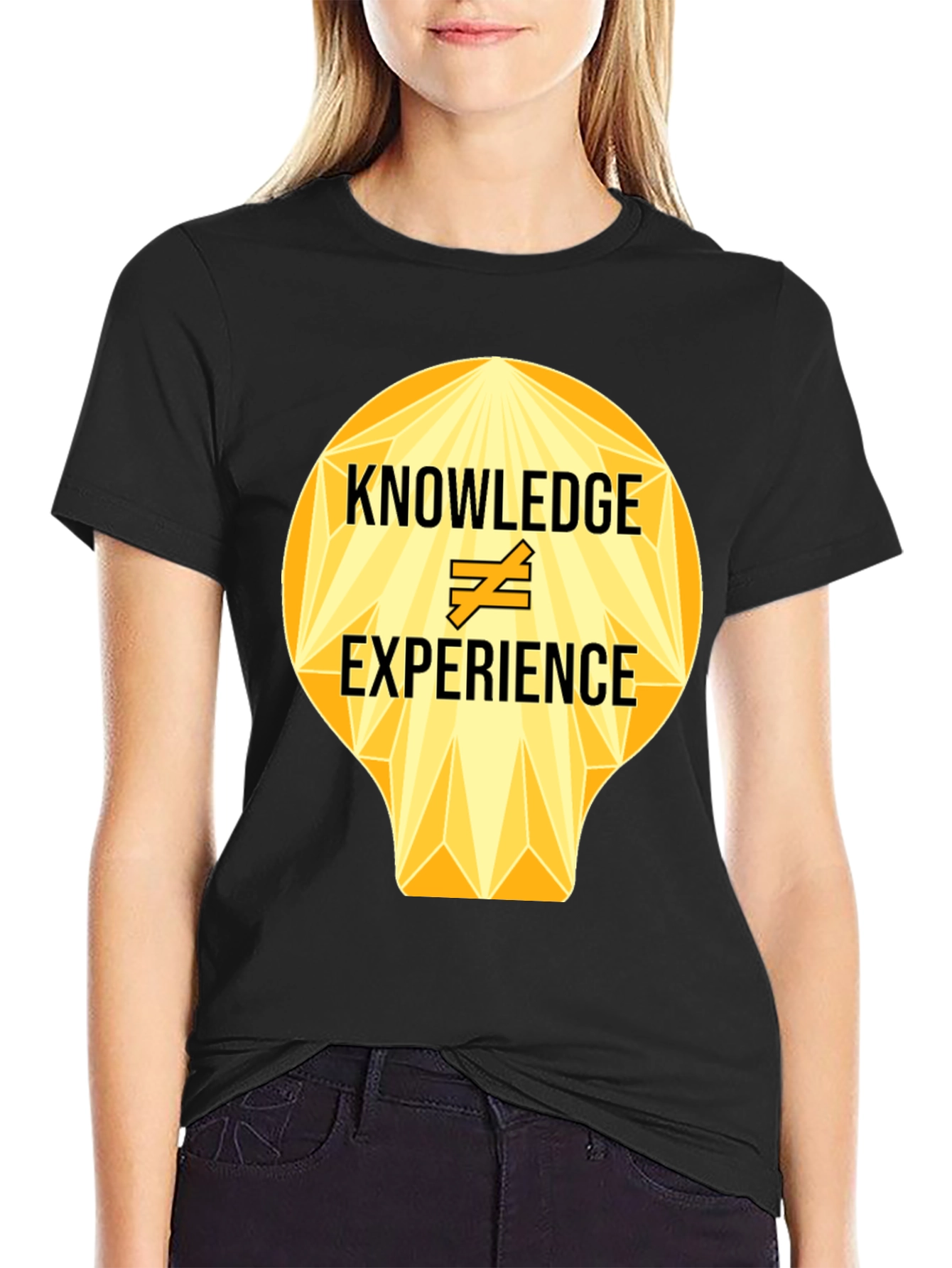 Knowledge vs Experience Graphic Tee - Black