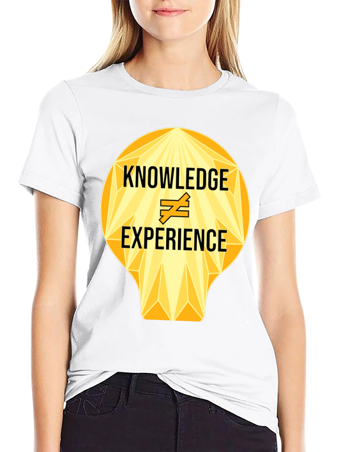 Knowledge vs Experience Graphic Tee - Black