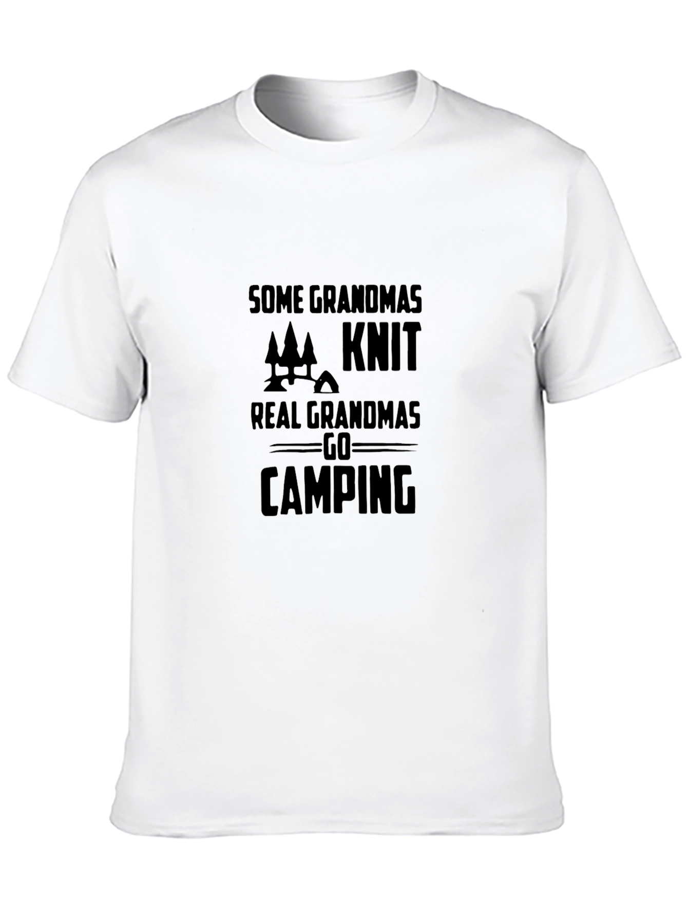 Grandma Camping T-Shirt - Knit vs. Camping