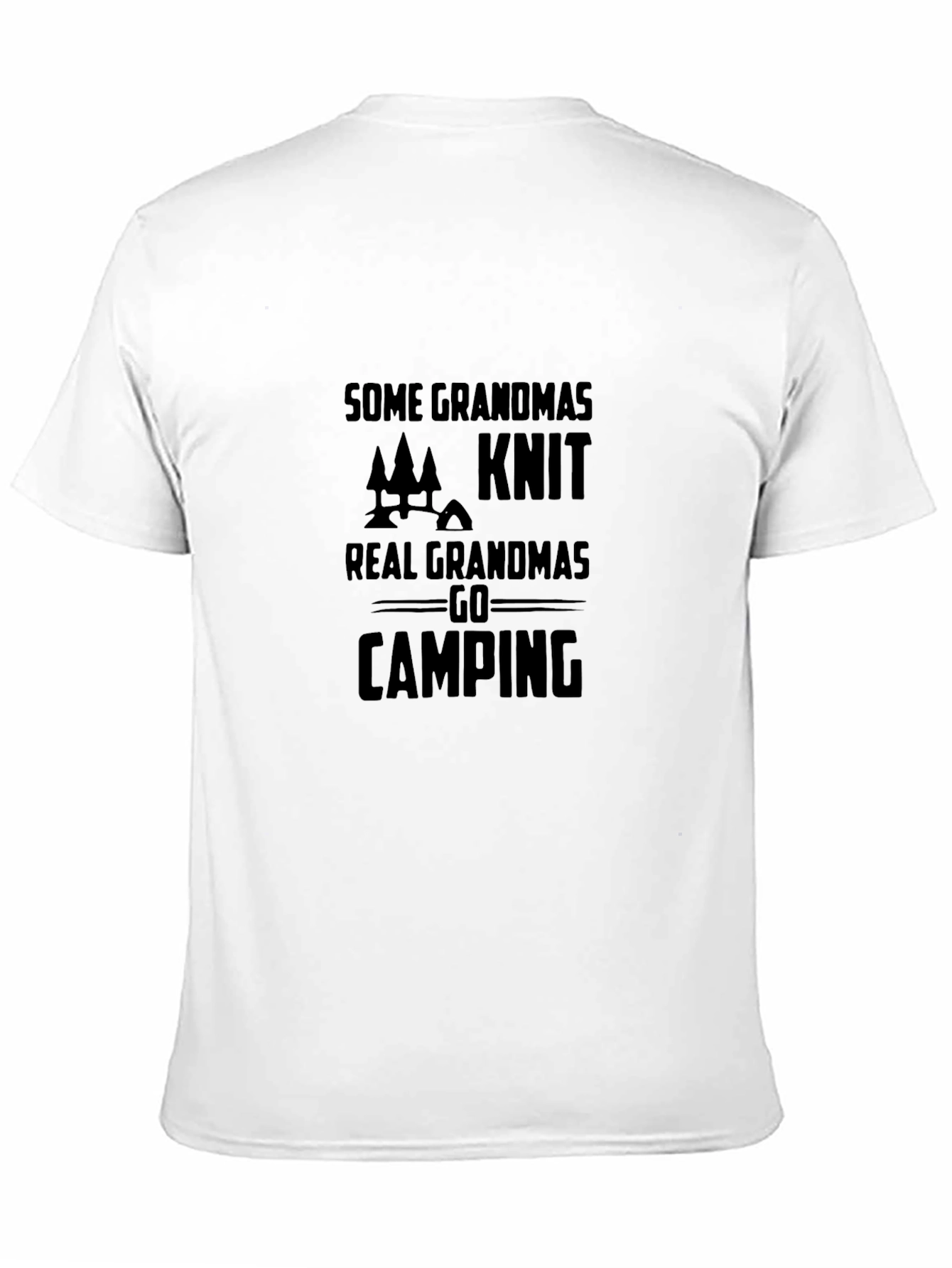 Grandma Camping T-Shirt - Knit vs. Camping