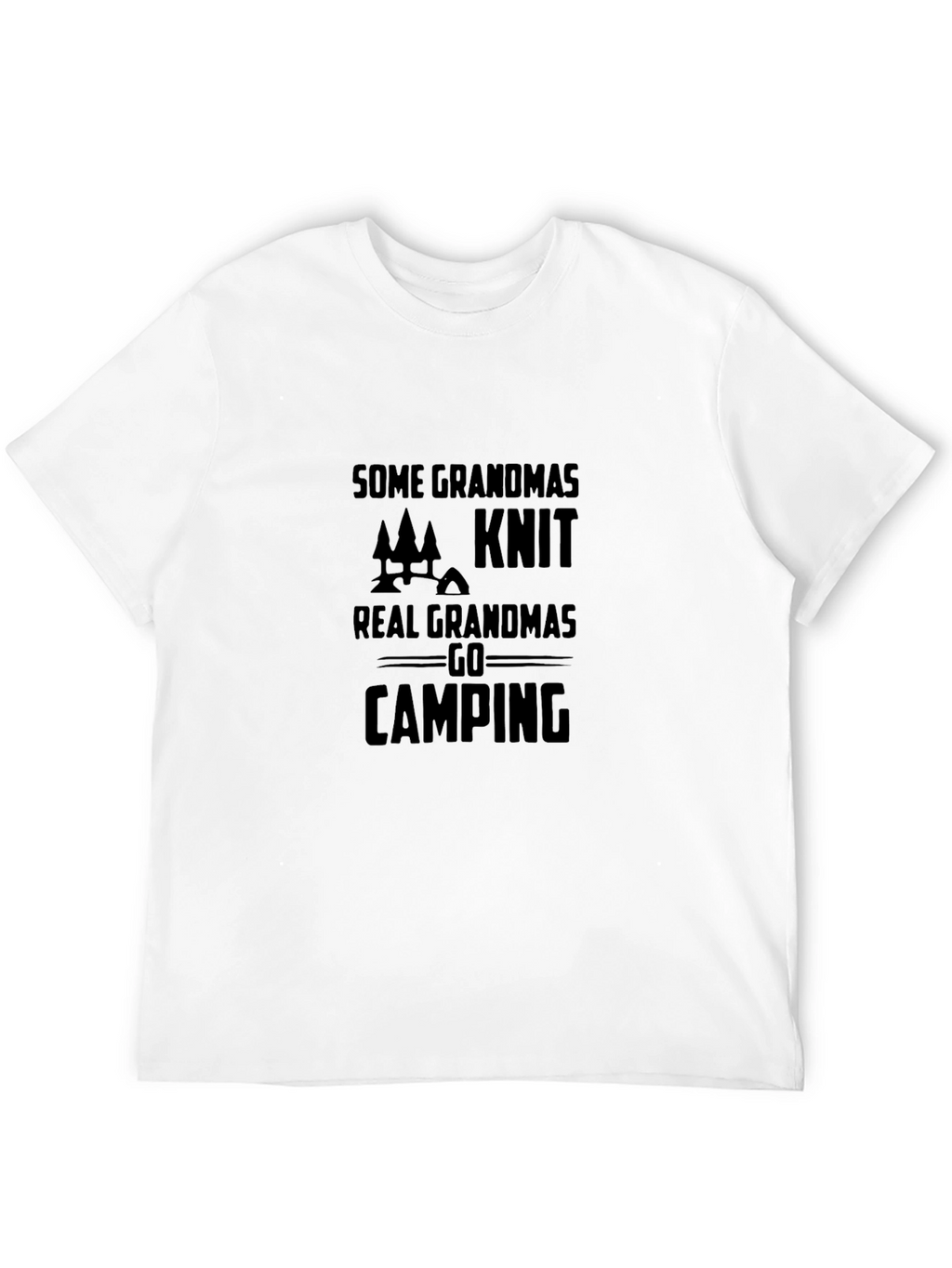Grandma Camping T-Shirt - Knit vs. Camping