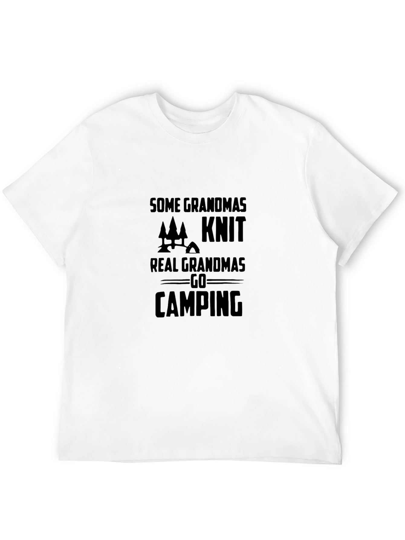 Grandma Camping T-Shirt - Knit vs. Camping