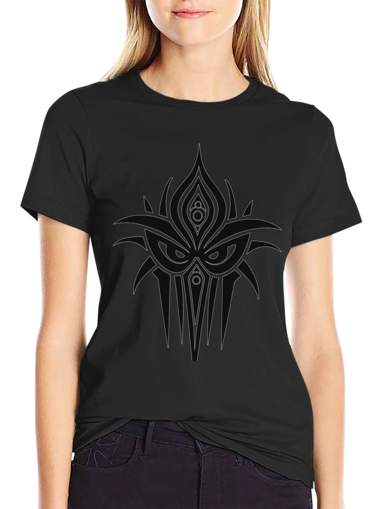 Abstract Graphic Print Black T-Shirt for Men