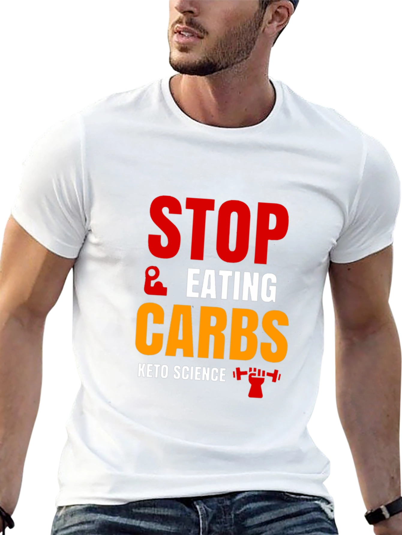 Keto Science Stop Eating Carbs Black T-Shirt