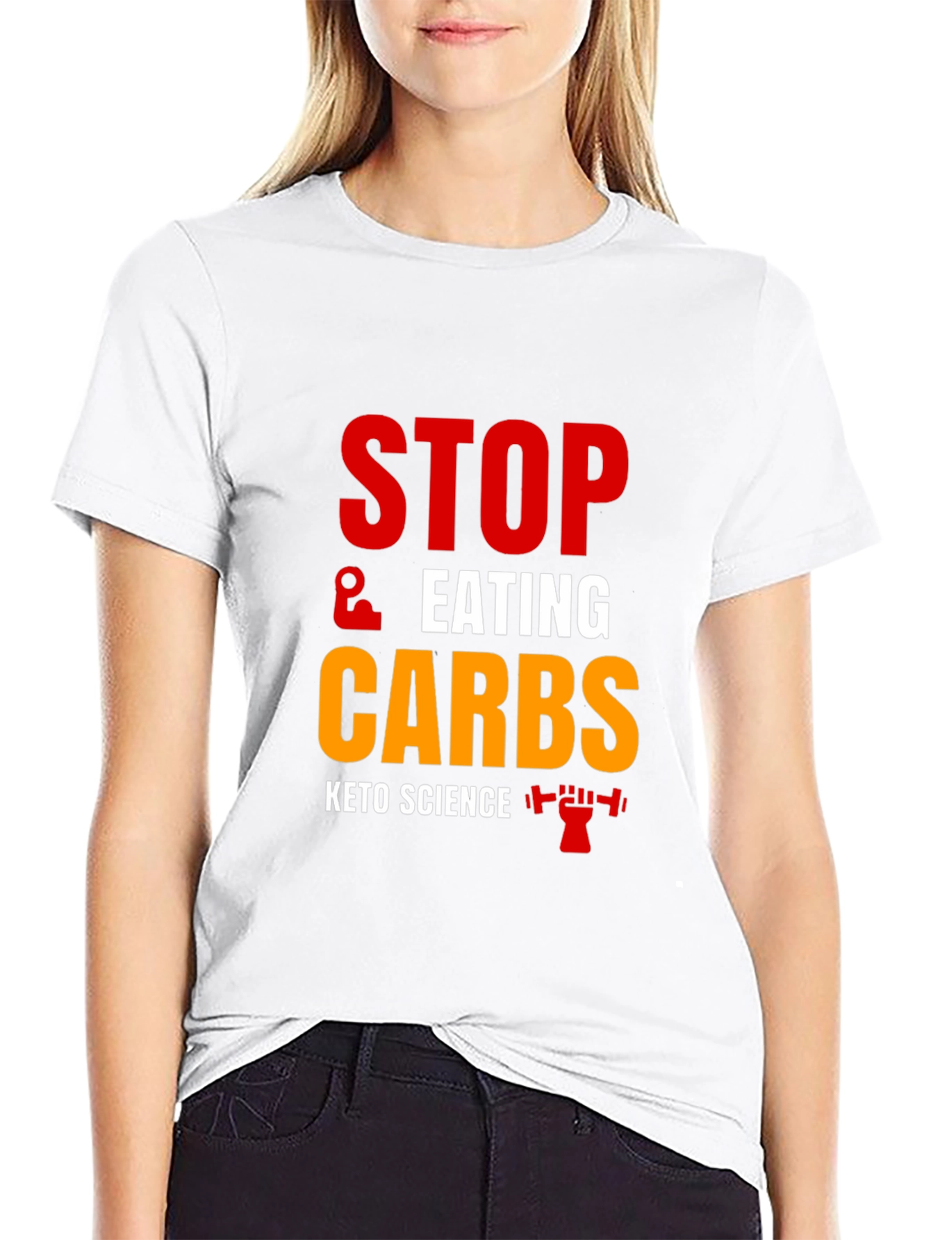 Keto Science Stop Eating Carbs Black T-Shirt