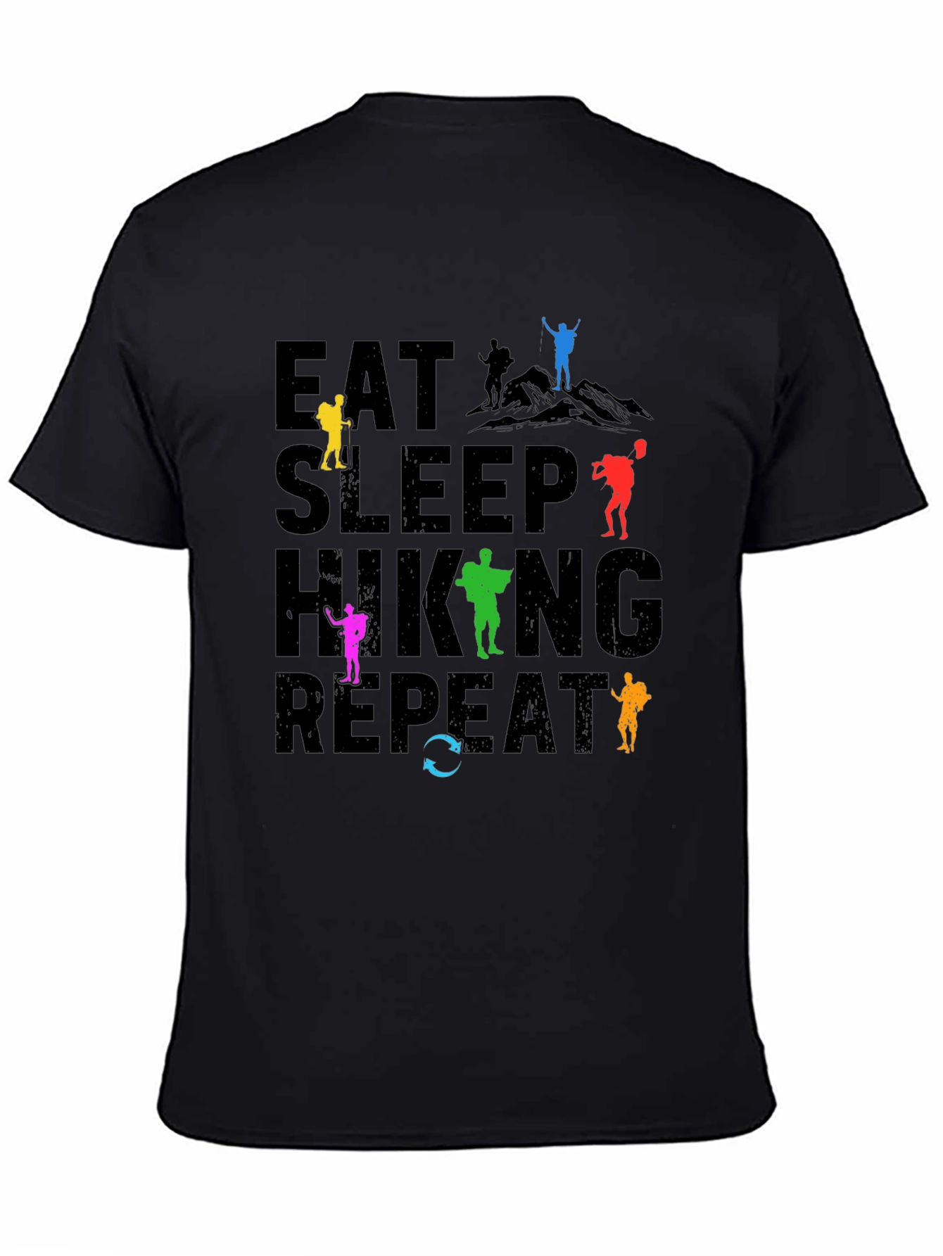 Eat Sleep Hiking Repeat T-Shirt Adventure Tee