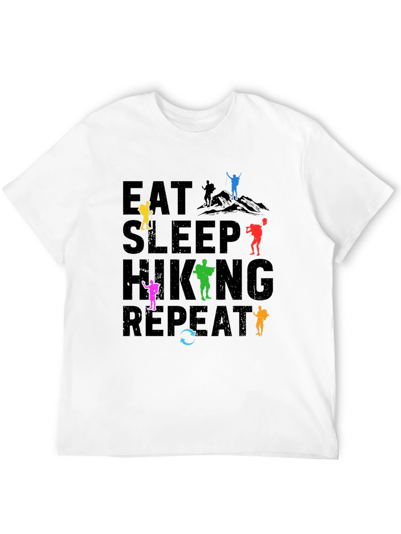 Eat Sleep Hiking Repeat T-Shirt Adventure Tee