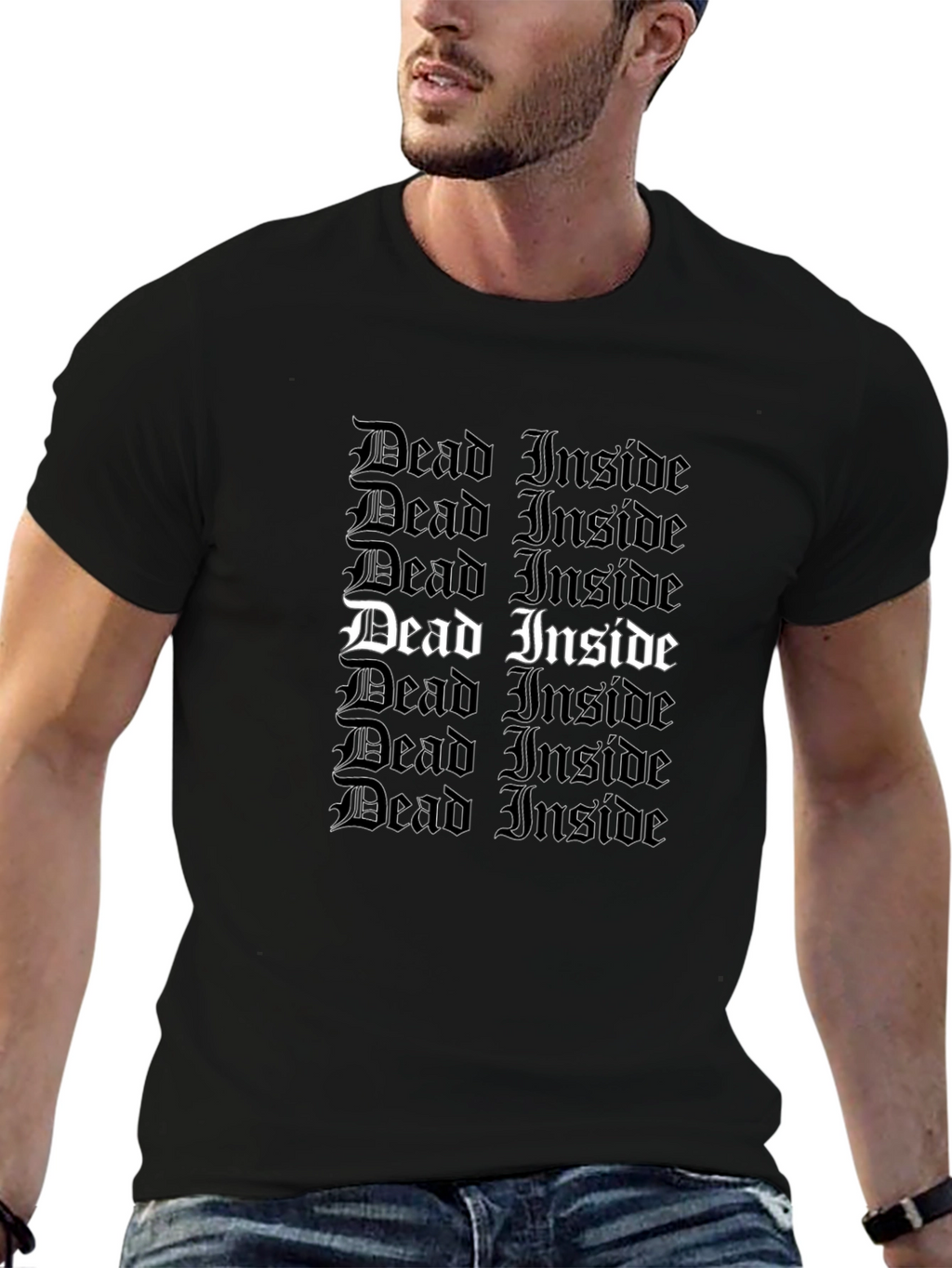 Dead Inside Gothic Tee - Trendy Statement Shirt
