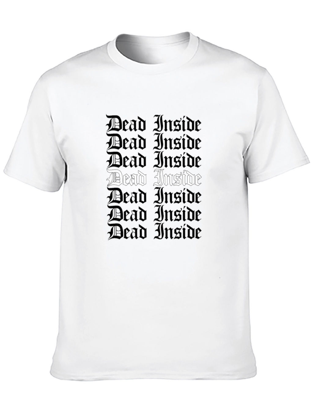 Dead Inside Gothic Tee - Trendy Statement Shirt