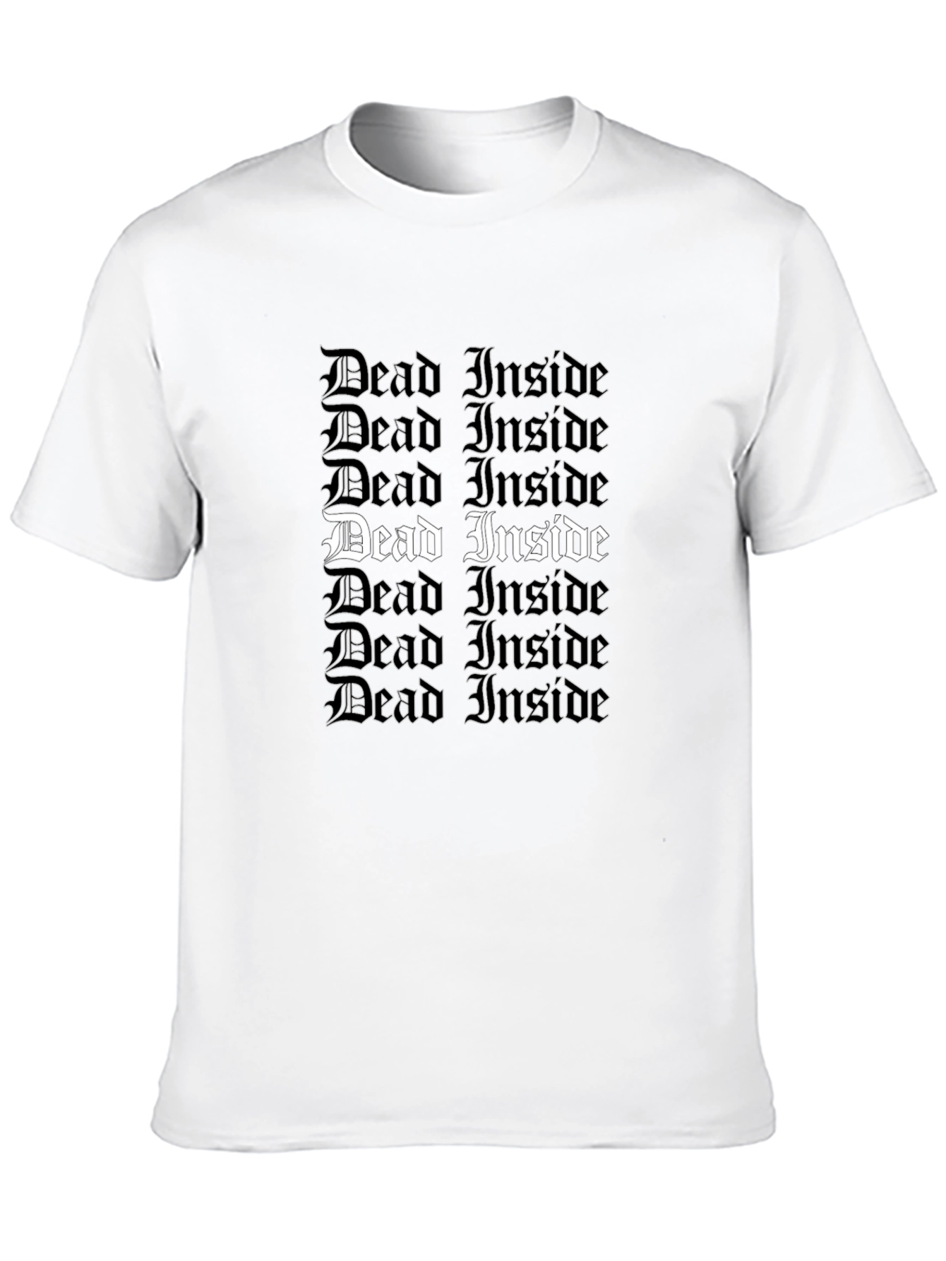 Dead Inside Gothic Tee - Trendy Statement Shirt