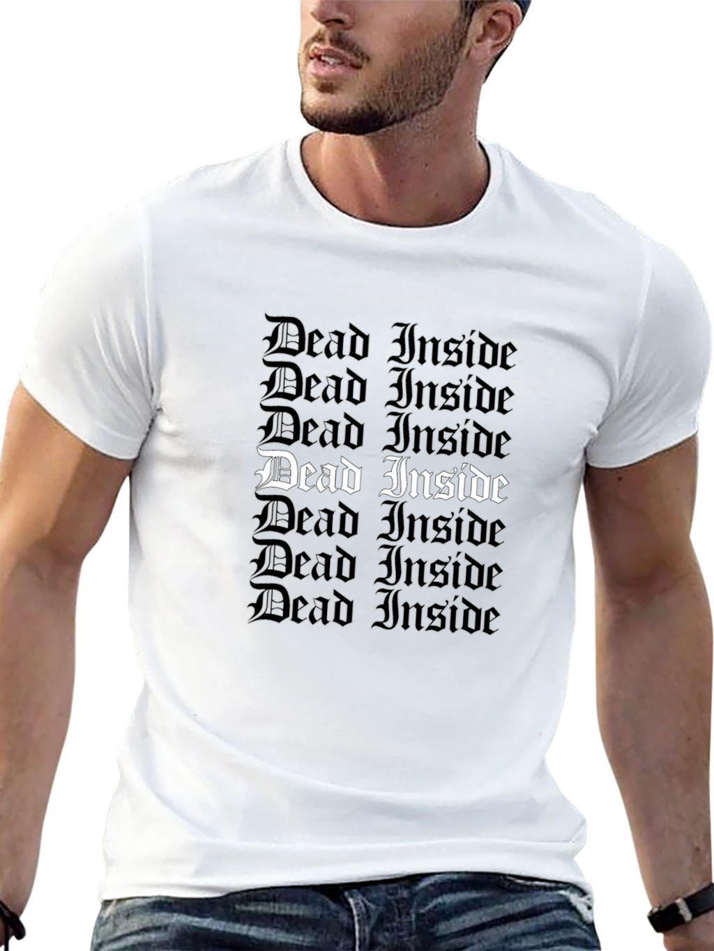 Dead Inside Gothic Tee - Trendy Statement Shirt