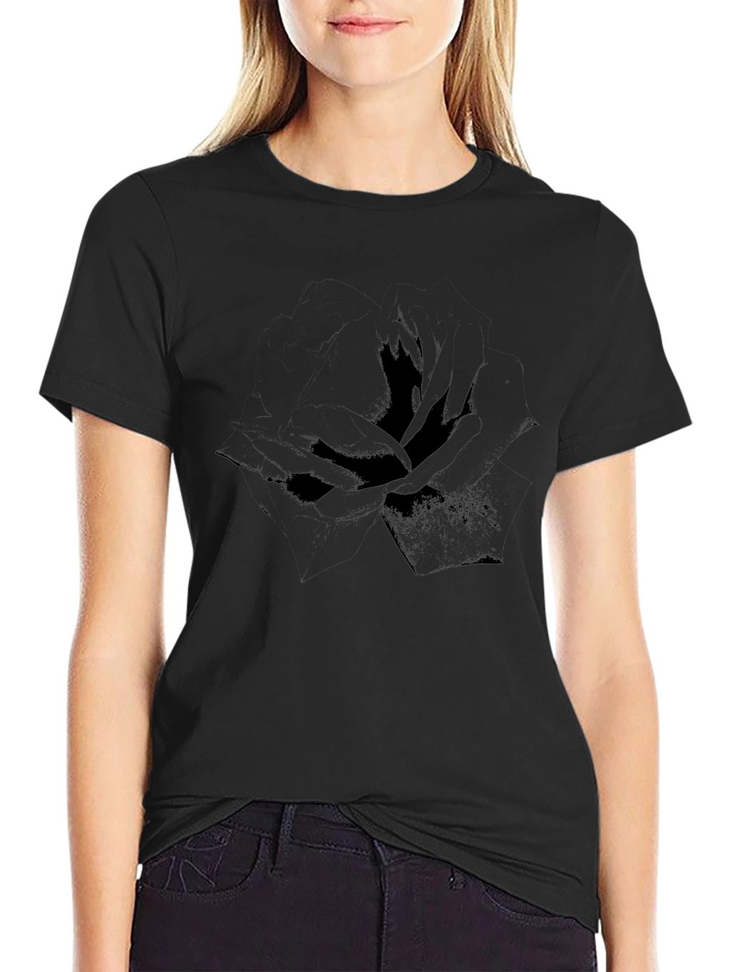 Mens Black Graphic Print T-Shirt