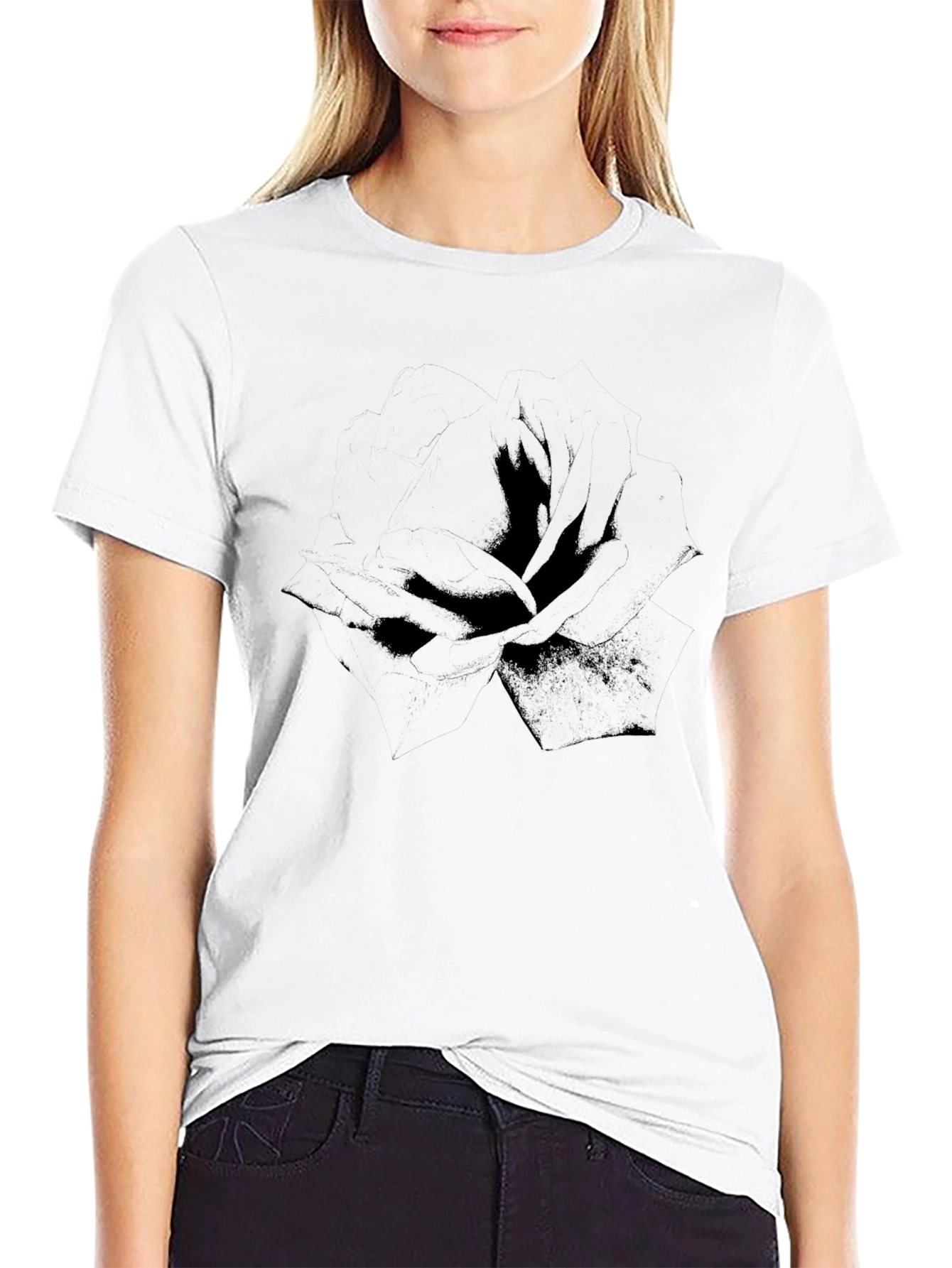 Mens Black Graphic Print T-Shirt