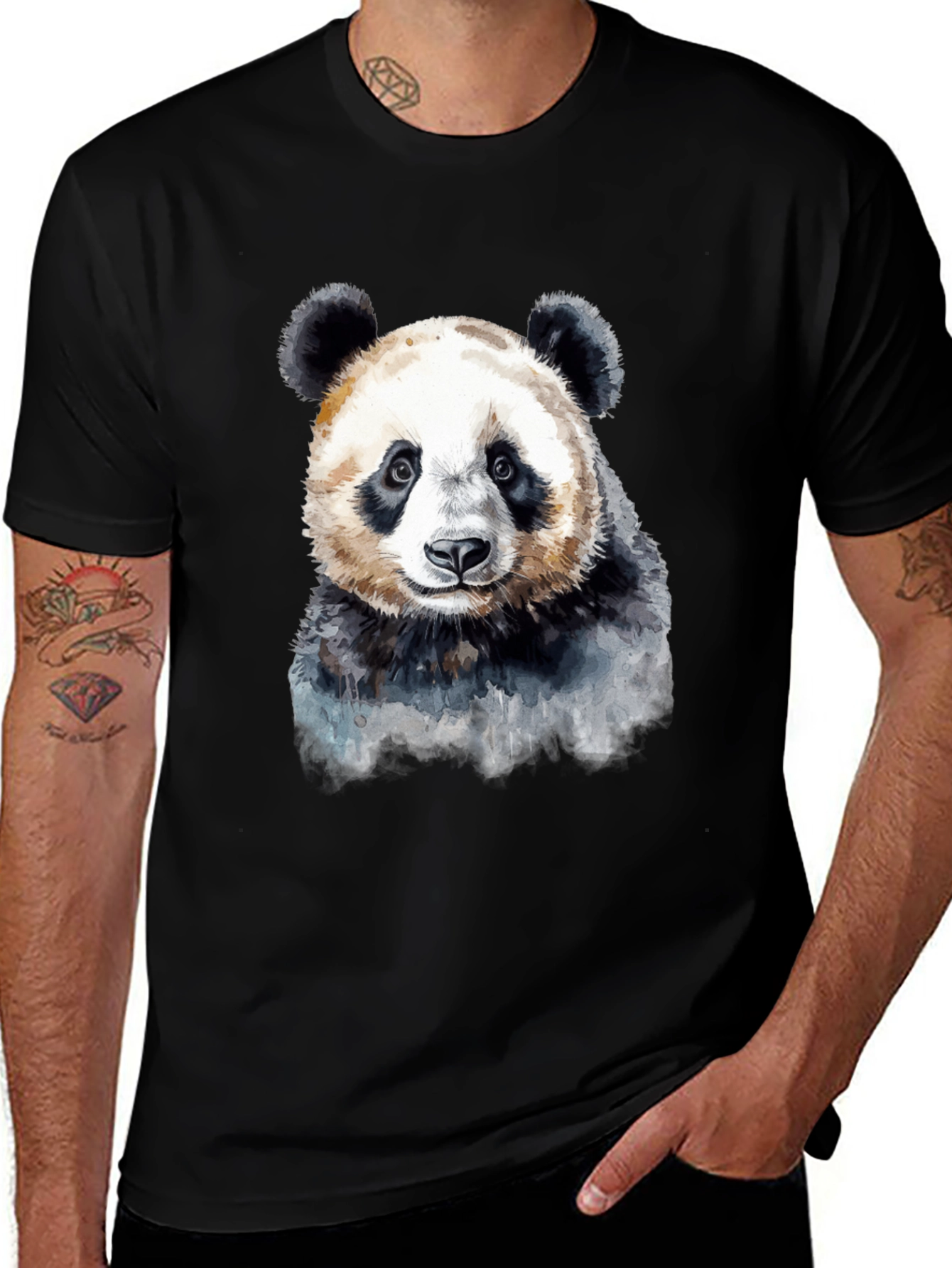 Watercolor Panda T-Shirt - Soft Cotton Blend