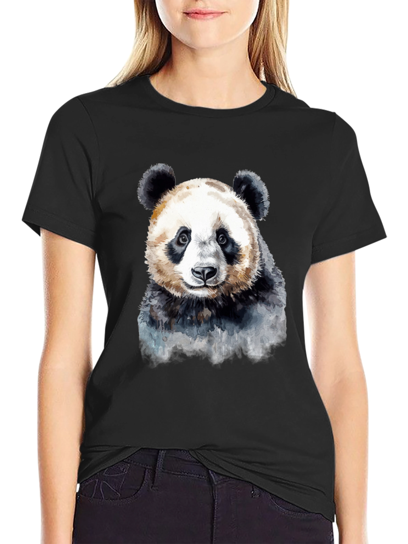 Watercolor Panda T-Shirt - Soft Cotton Blend