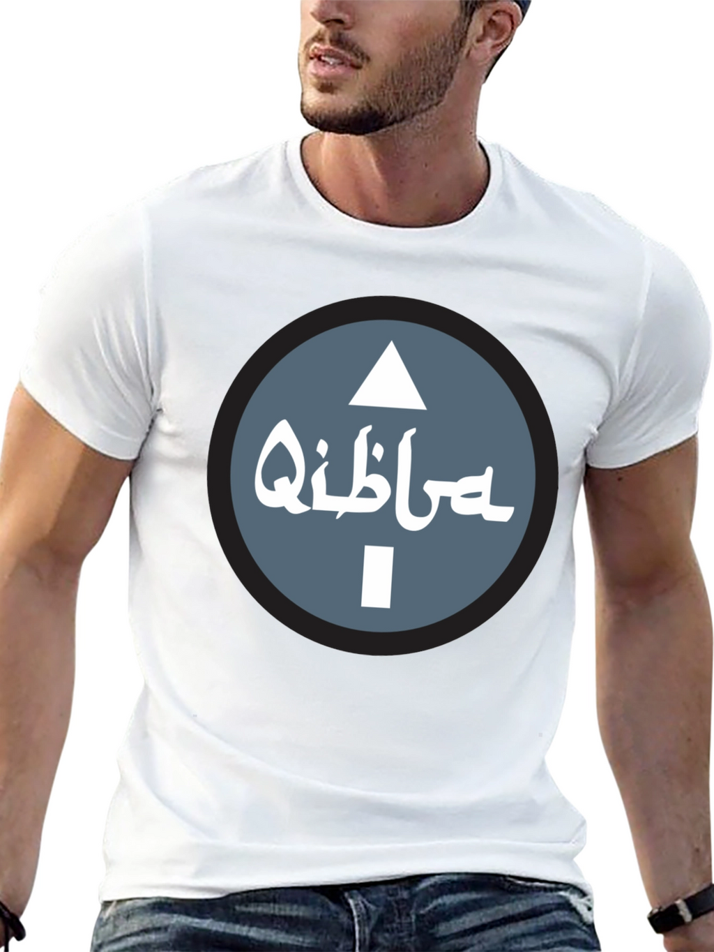 Qibla Direction T-Shirt - Stylish Islamic Design