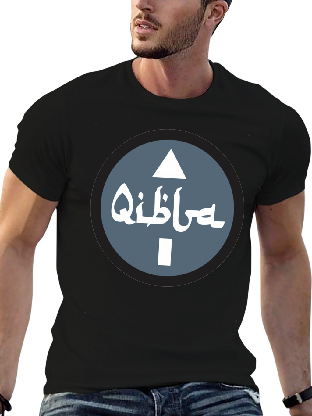 Qibla Direction T-Shirt - Stylish Islamic Design