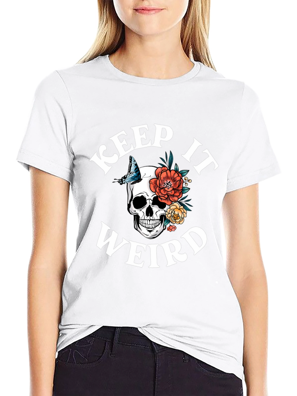 Keep It Weird Skull Graphic T-Shirt