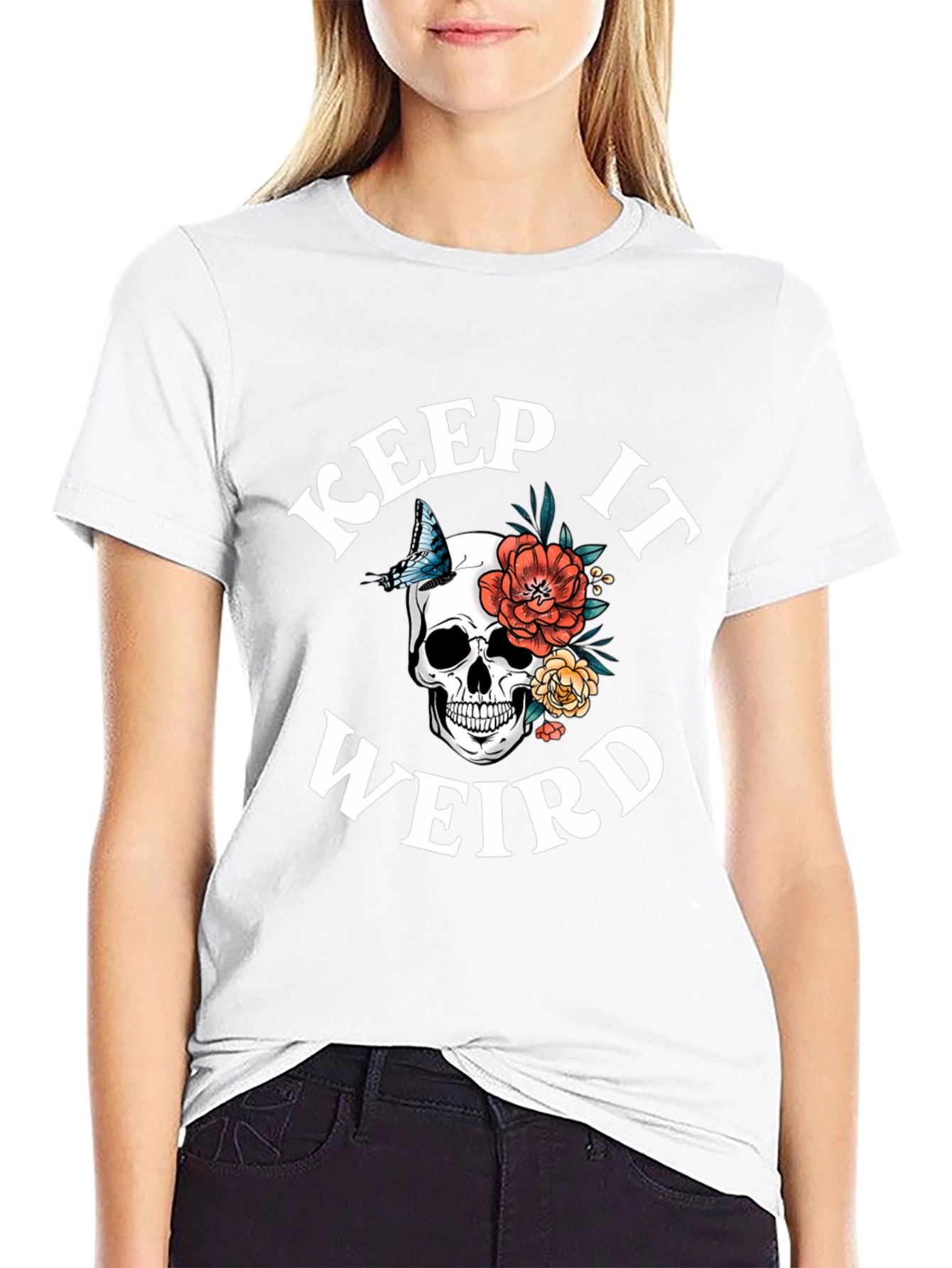 Keep It Weird Skull Graphic T-Shirt