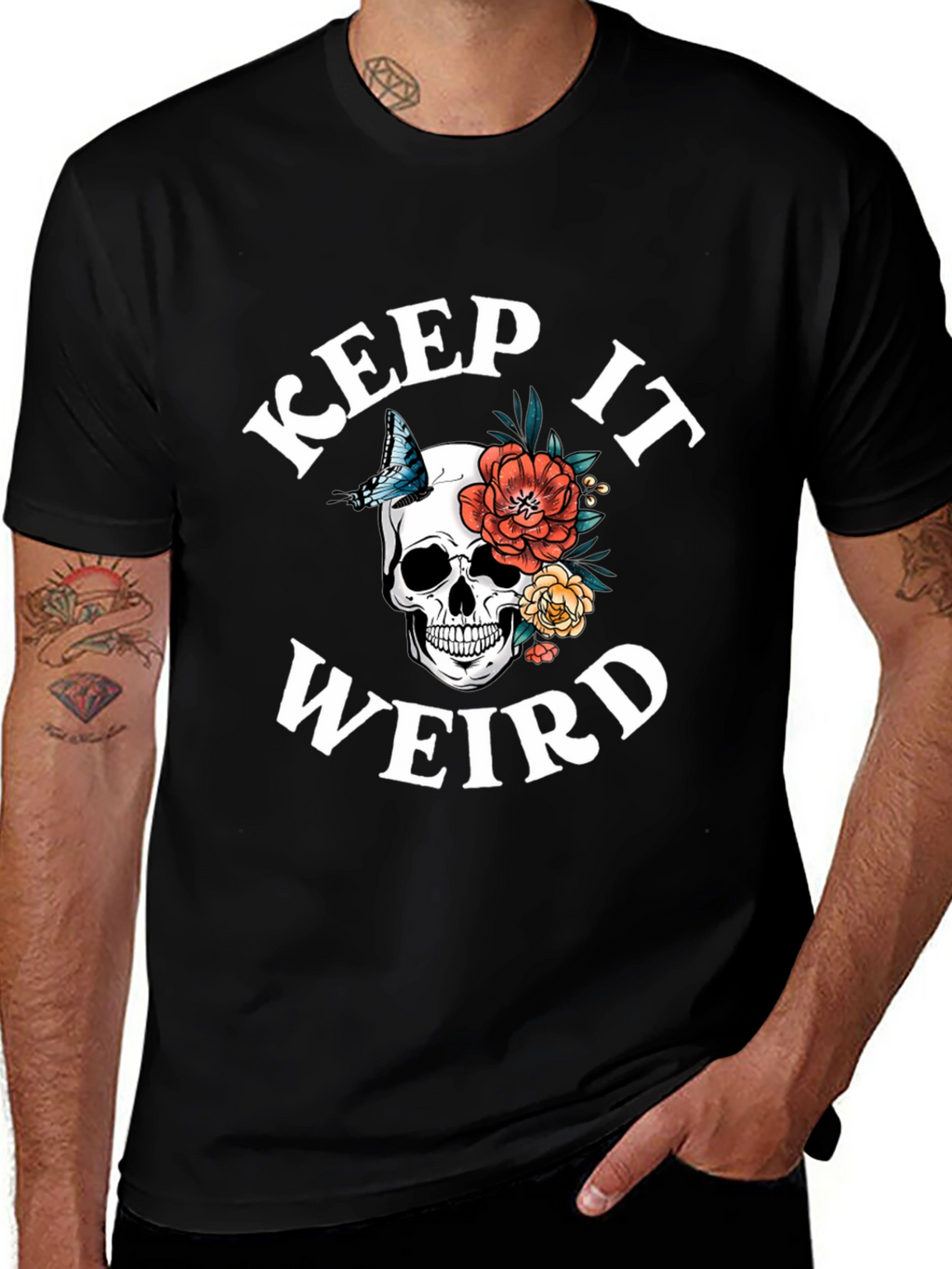 Keep It Weird Skull Graphic T-Shirt