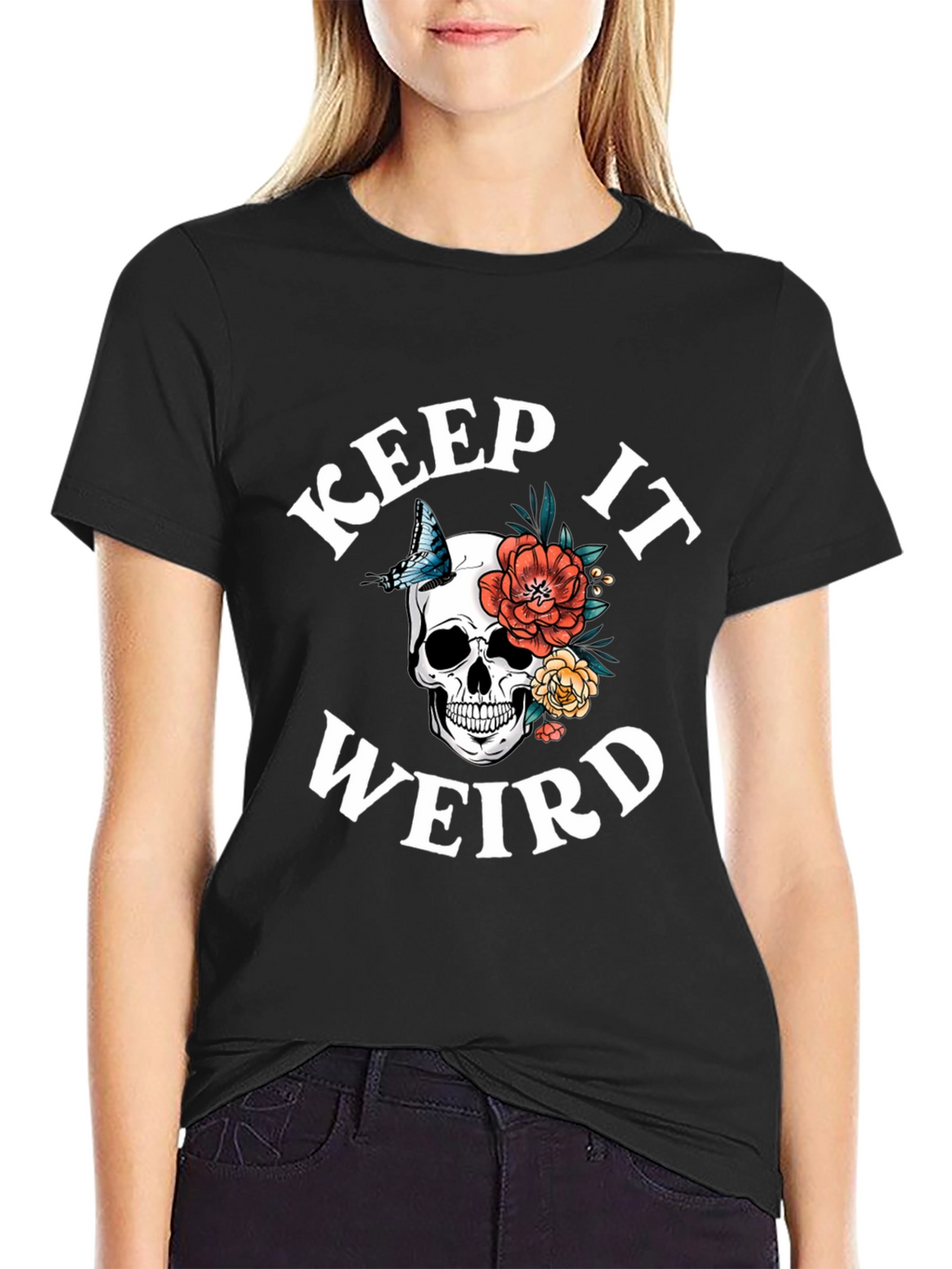 Keep It Weird Skull Graphic T-Shirt