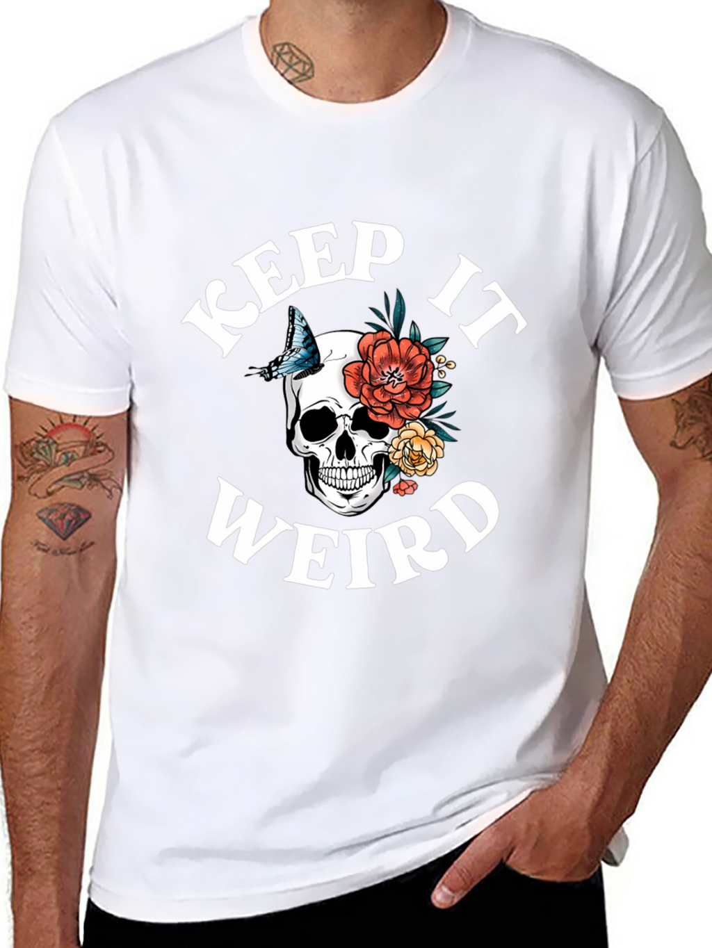 Keep It Weird Skull Graphic T-Shirt