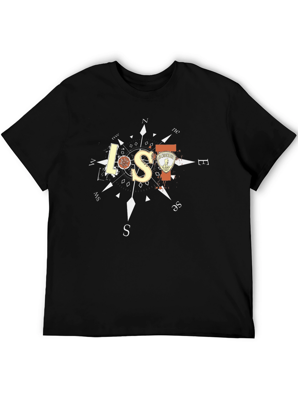 Lost in Alaska Compass Graphic T-Shirt