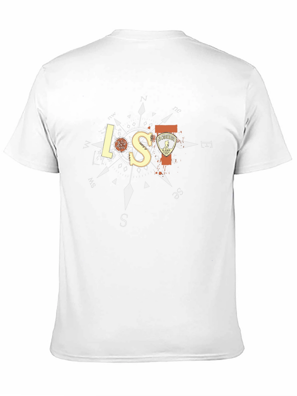 Lost in Alaska Compass Graphic T-Shirt
