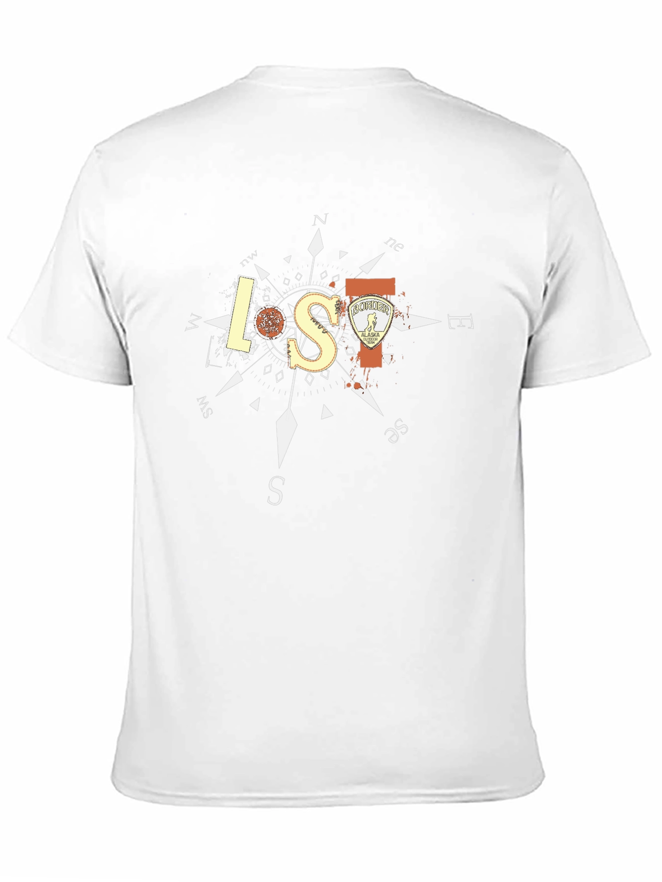Lost in Alaska Compass Graphic T-Shirt