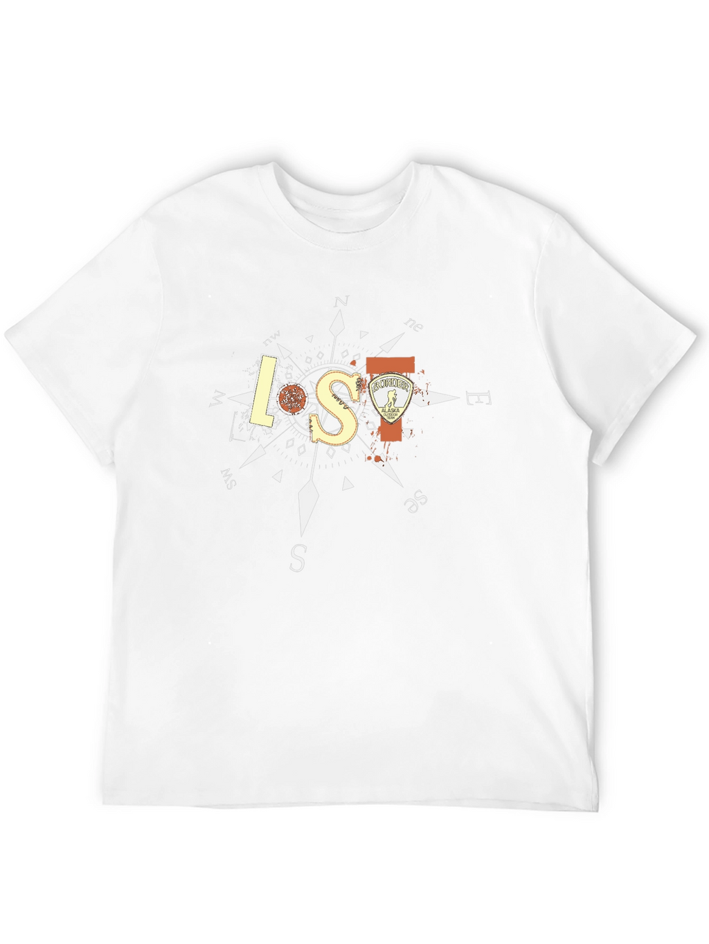 Lost in Alaska Compass Graphic T-Shirt