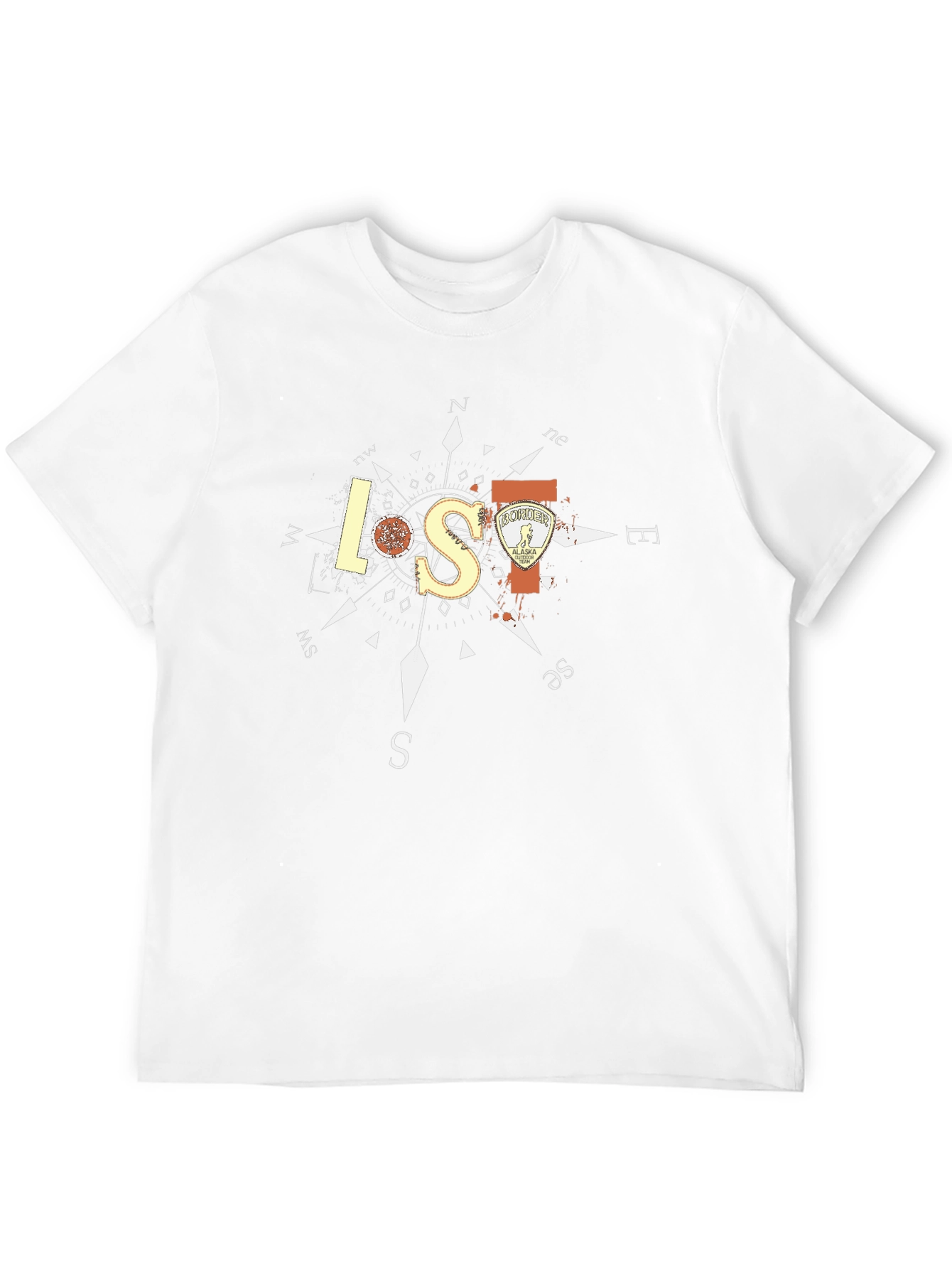 Lost in Alaska Compass Graphic T-Shirt