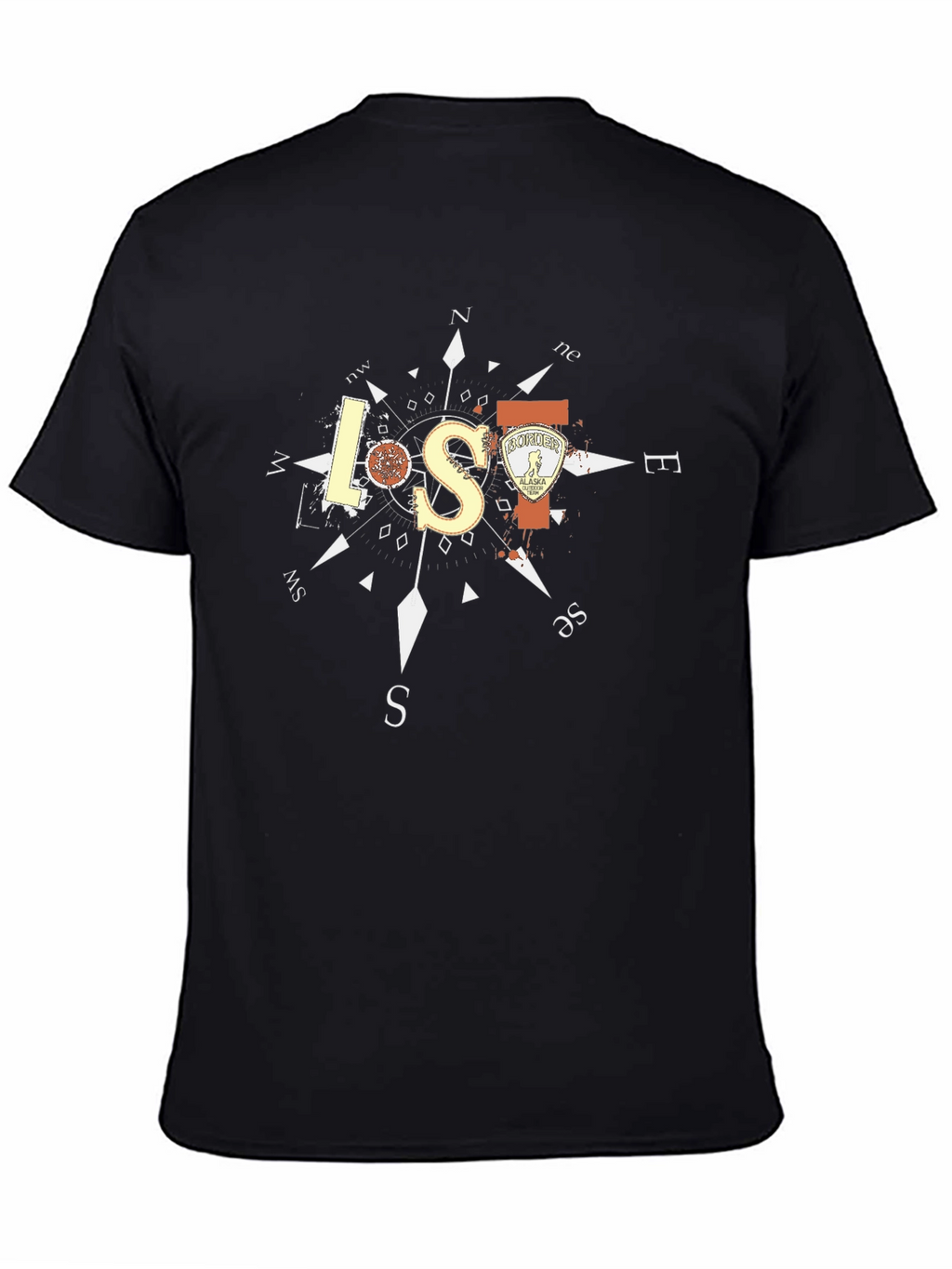 Lost in Alaska Compass Graphic T-Shirt