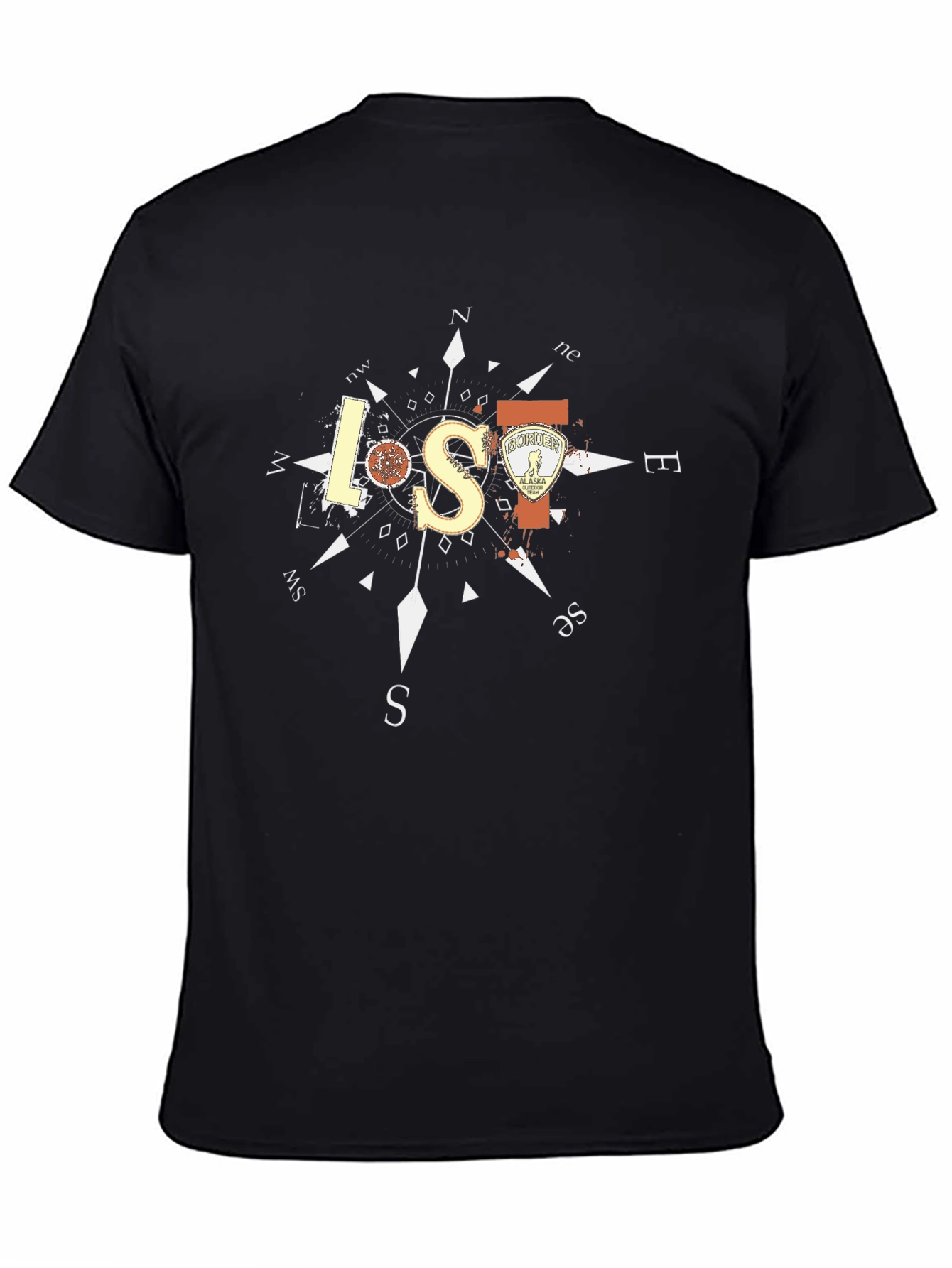 Lost in Alaska Compass Graphic T-Shirt
