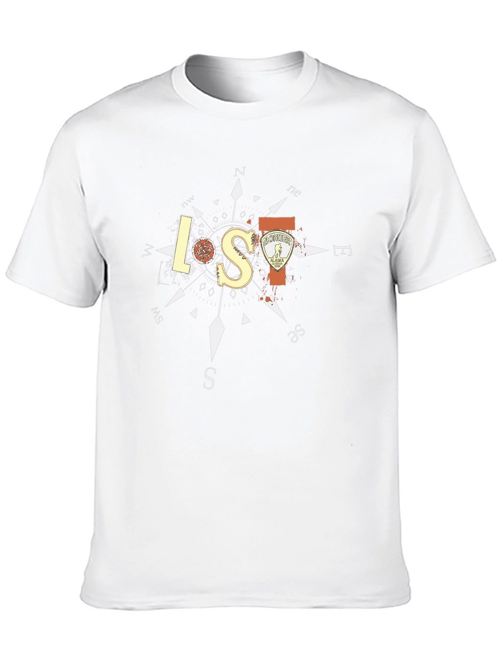 Lost in Alaska Compass Graphic T-Shirt