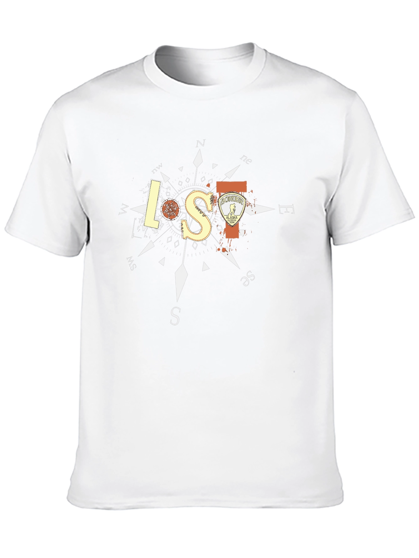 Lost in Alaska Compass Graphic T-Shirt