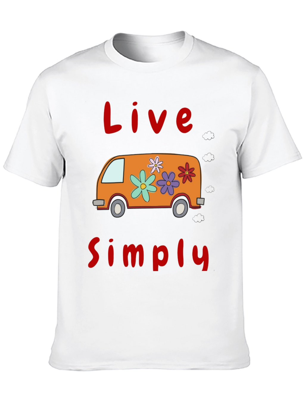 Live Simply Tee - Retro Van Graphic T-Shirt