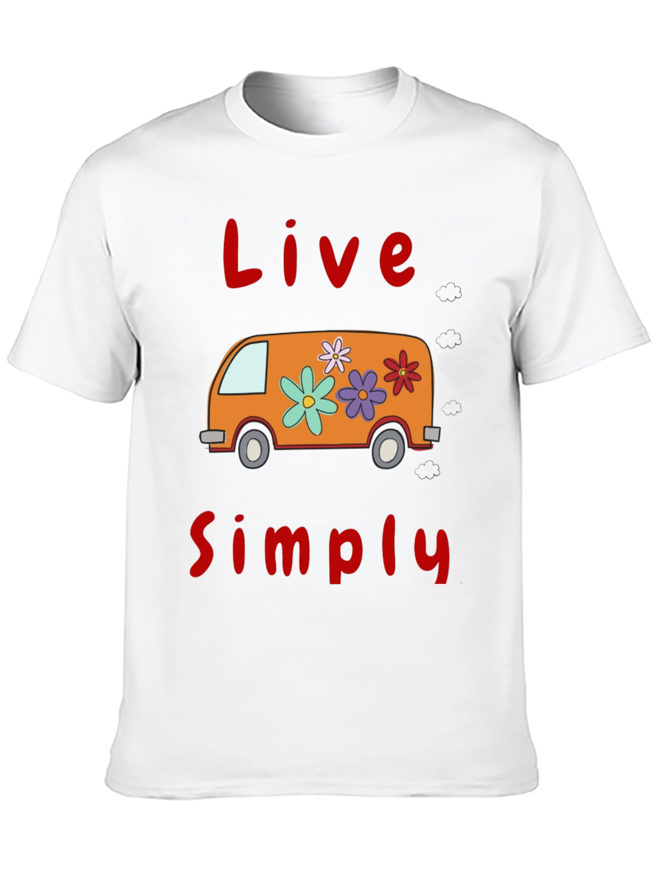 Live Simply Tee - Retro Van Graphic T-Shirt