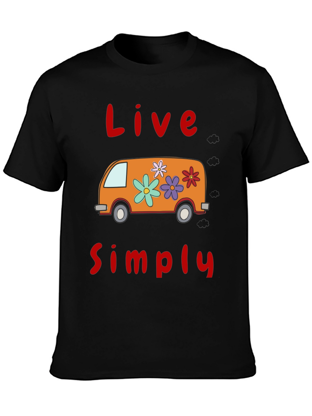 Live Simply Tee - Retro Van Graphic T-Shirt
