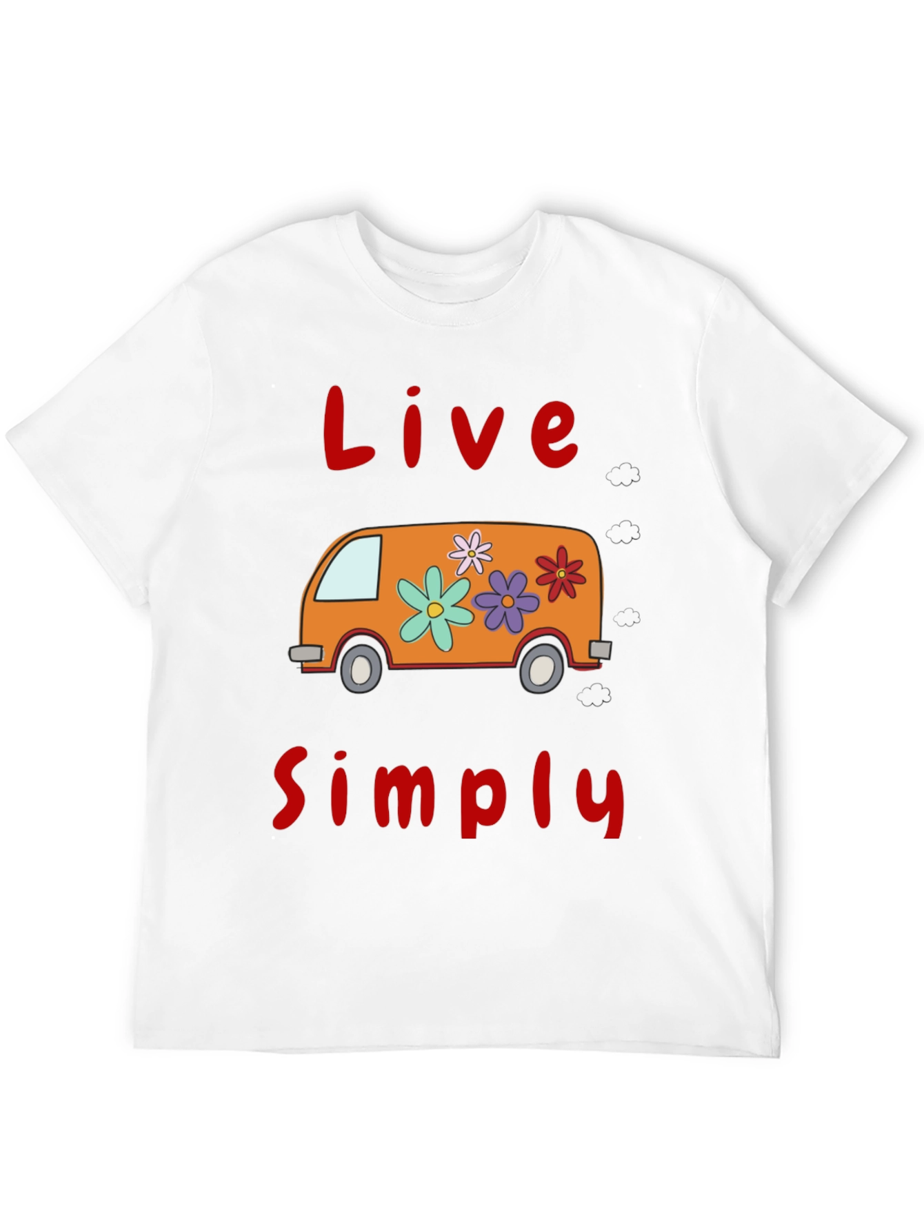 Live Simply Tee - Retro Van Graphic T-Shirt