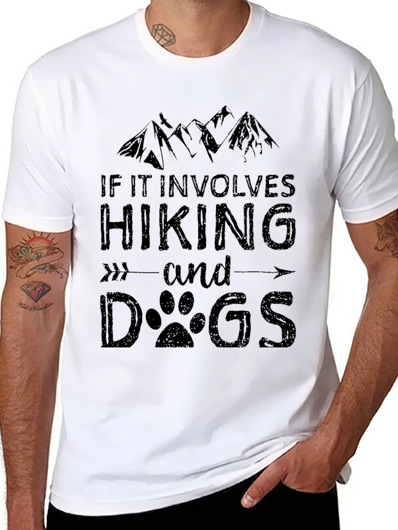 Hiking and Dogs Graphic Tee - Adventure Ready!