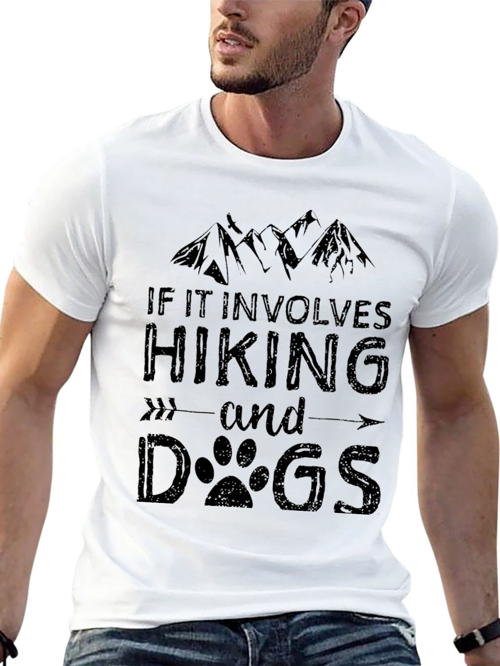 Hiking and Dogs Graphic Tee - Adventure Ready!